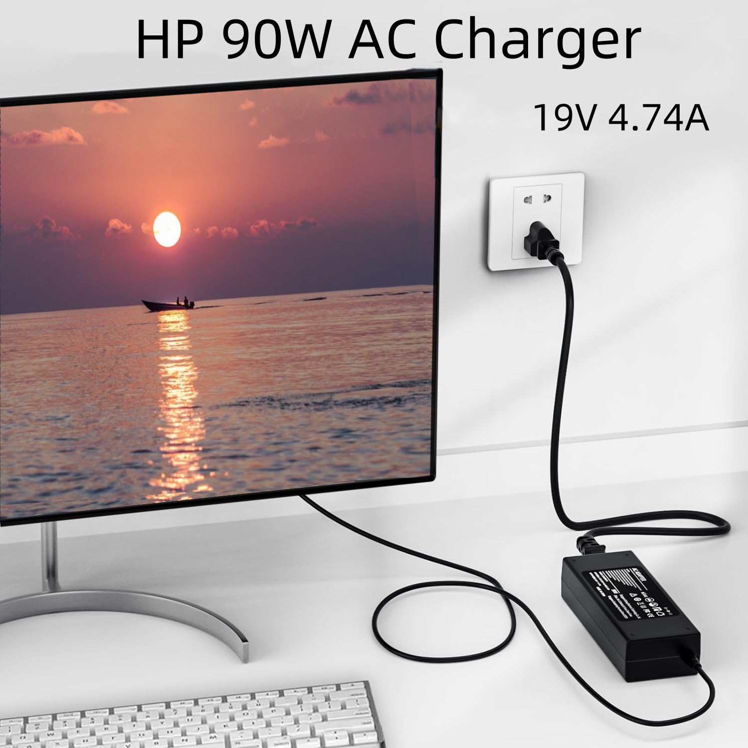 90W Ac Charger For Hp Pavilion All In One Desktop Pc 27 Cr0082 24 Cb1142 24 Cr0042 22 Dd0032 22 3010 22 3010 Tpc Q085 24 18 5110