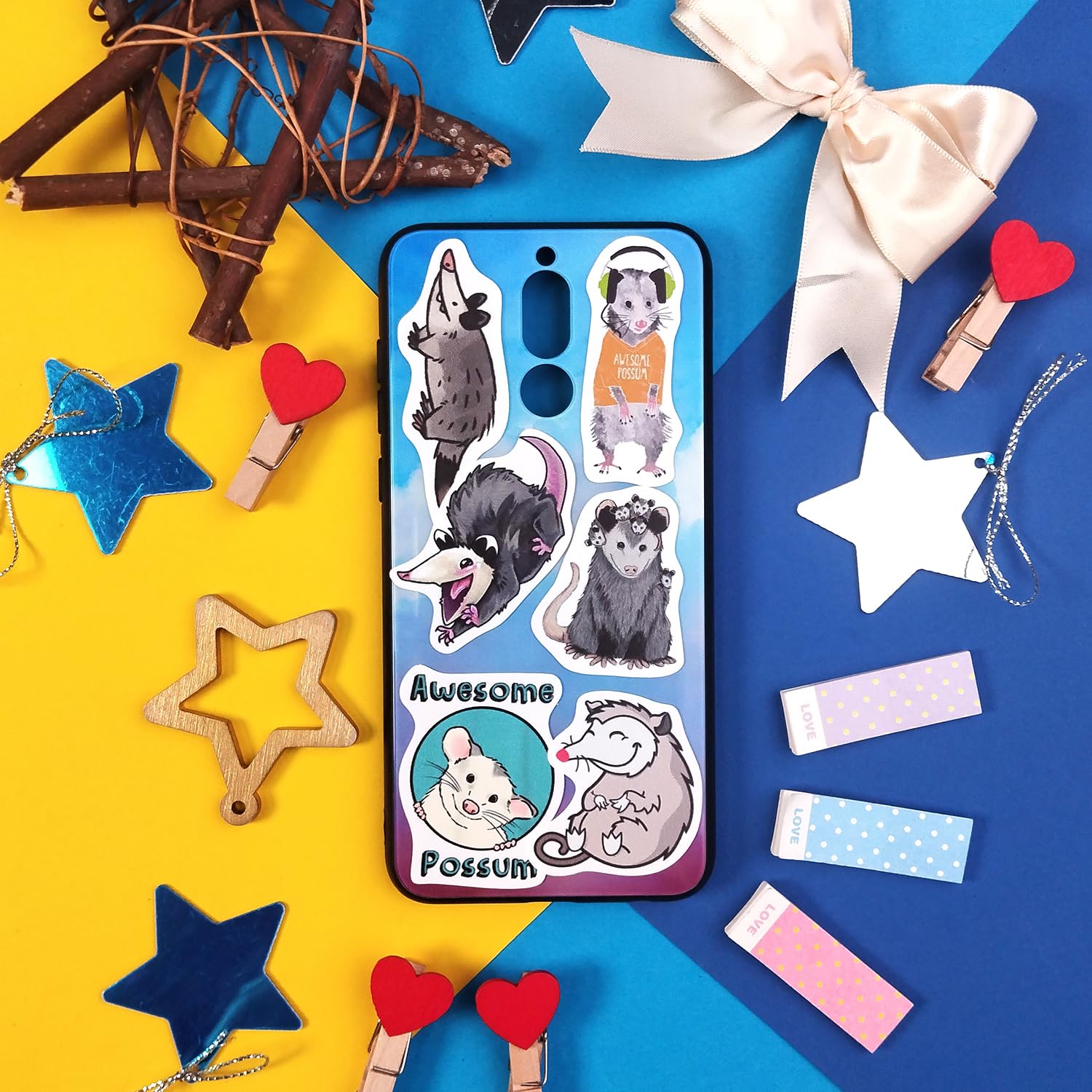 Possum Stickers For Water Bottles, Opossum Laptop Decals   Possum Party Favors, Decorations And Supplies, Funny Opossum Gifts, O