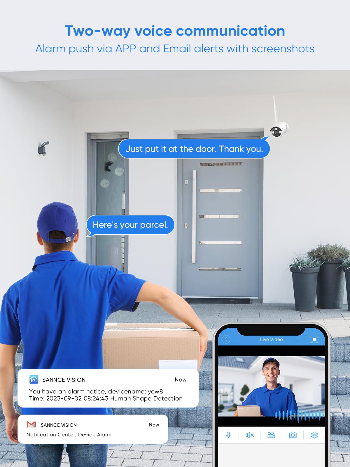 Sannce 10Ch 5Mp Nvr All In One Wireless Cctv Security Camera System 5Mp Waterproof Surveillance Ip Camera System,Plug An Play,Enhance Signal,P2P,Snapshot Email Alert & App Push