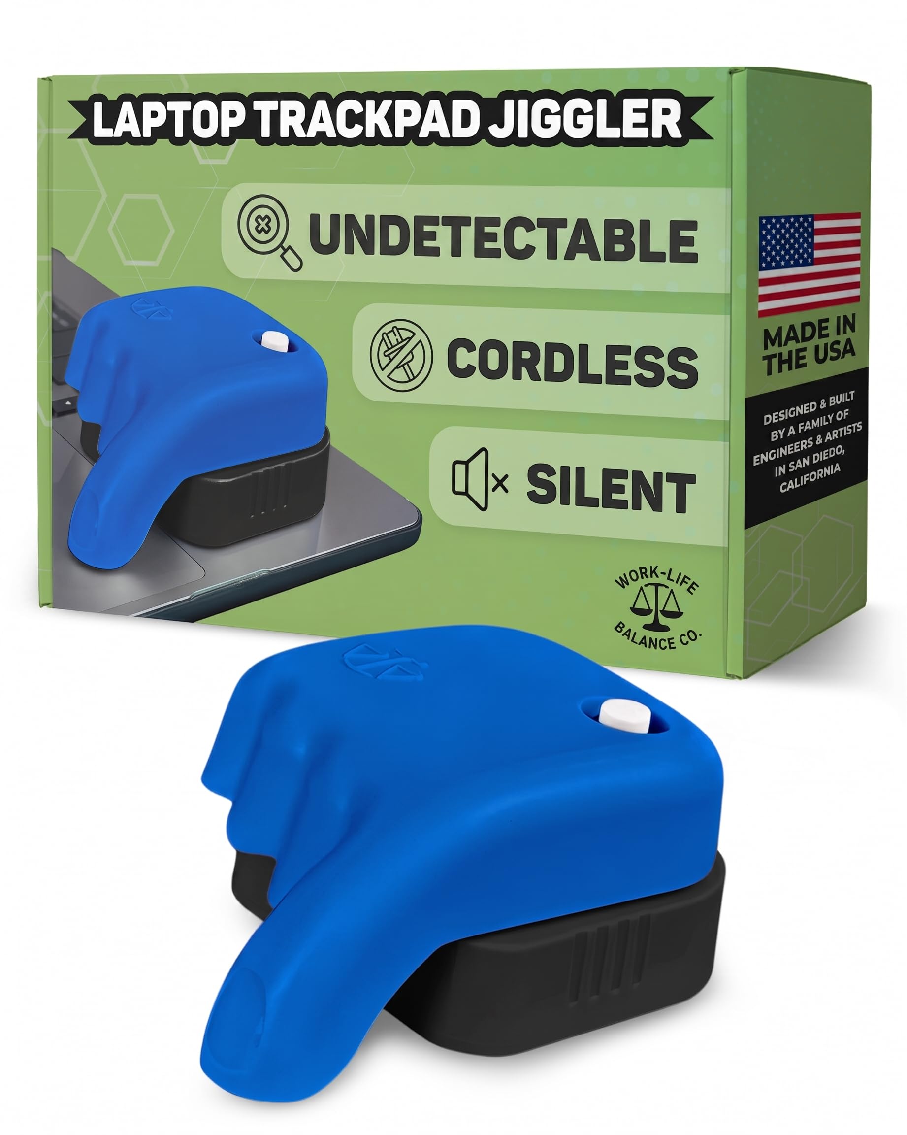 Trackpad Mouse Jiggler Device, Silent, Cordless Undetectable Mouse Mover