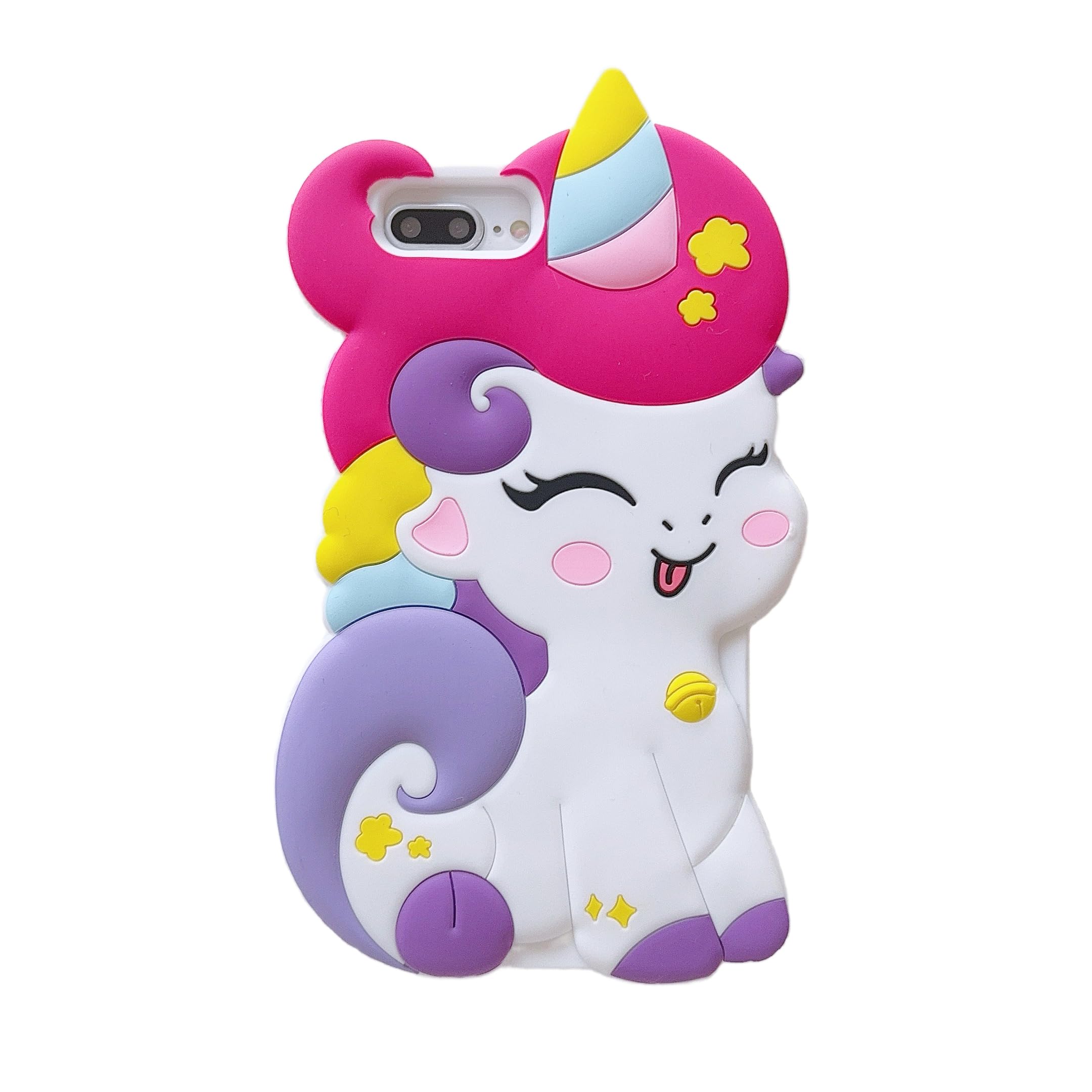 Wifantien 3D Cute Unicorn Soft Case For Iphone 7Plus/8Plus/6S Plus/6 Plus 5.5'' - Kawaii Fashion Character Unicorn Horse Kids Gi