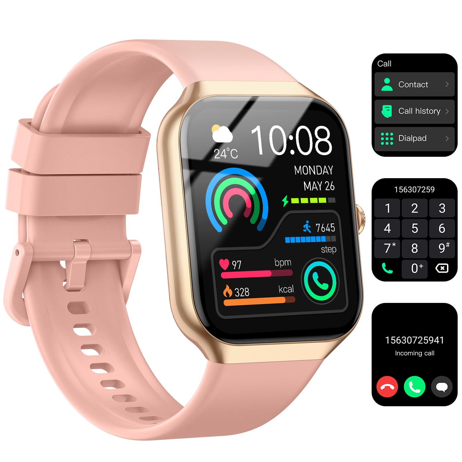 Smart Watch For Women Men (Answer/Make Call), 1.96 ''Hd Smartwatch With Heart Rate/Sleep Monitor/Pedometer, 113+ Sports 2025 New