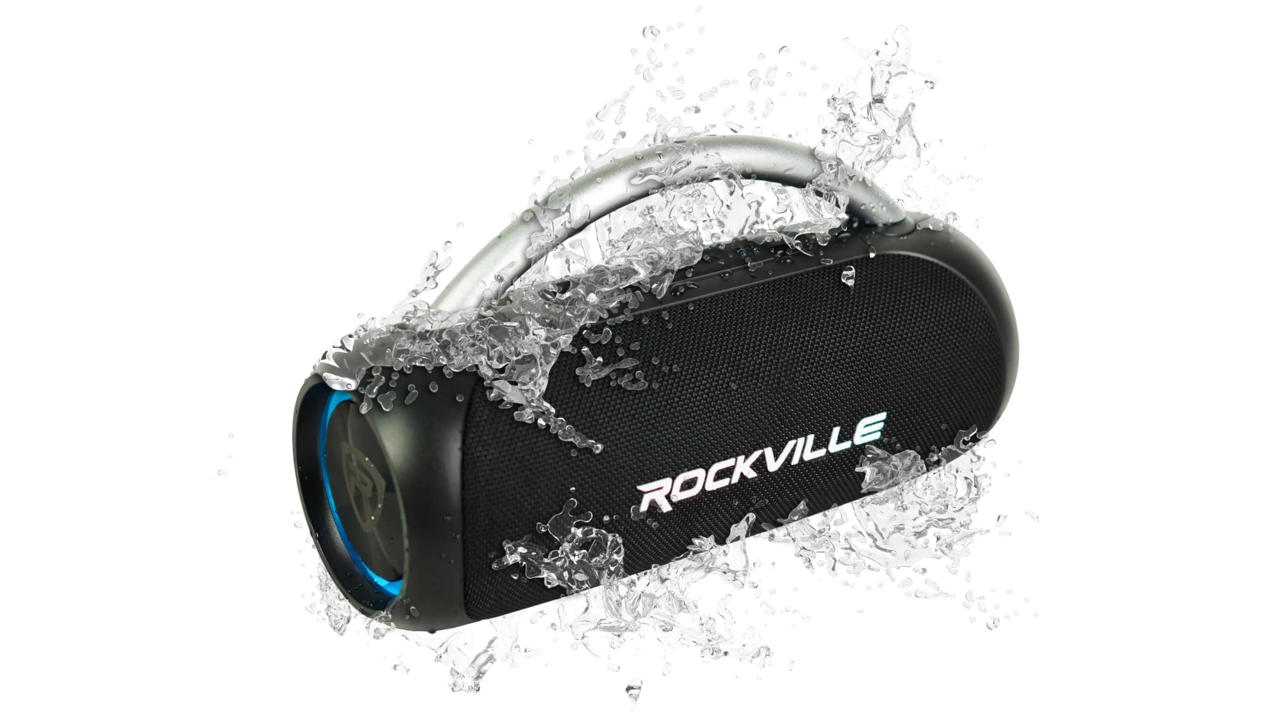 Rockville RPB-D3 30W Portable Bluetooth Speaker, Water Resistant, TWS Pairing, LED Lights, Long Battery Life, Perfect for Partie