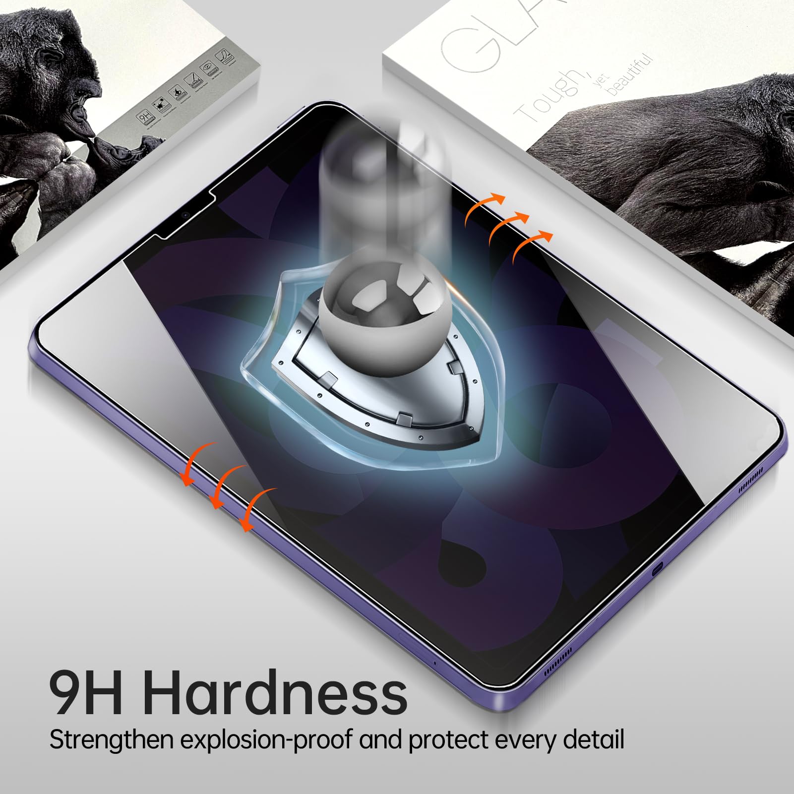 Privacy Screen Film Protector For Ipad Pro Tablet (Air 5/4, 10.9 Inch, 2022/2020 ), Scratch Resistant 9H Hardness Ipad 10.9'' Ta