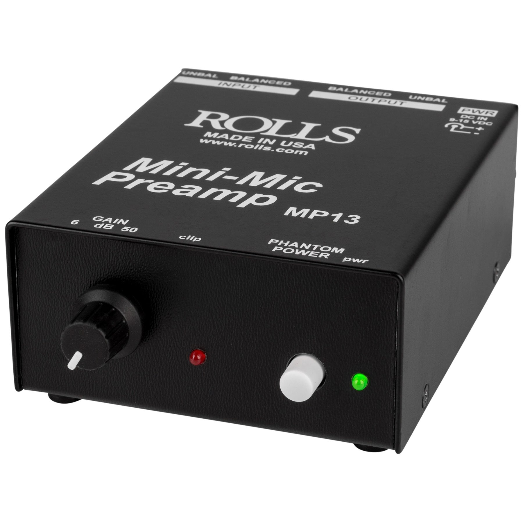 Rolls Mini Microphone Preamp, Black (Mp13)