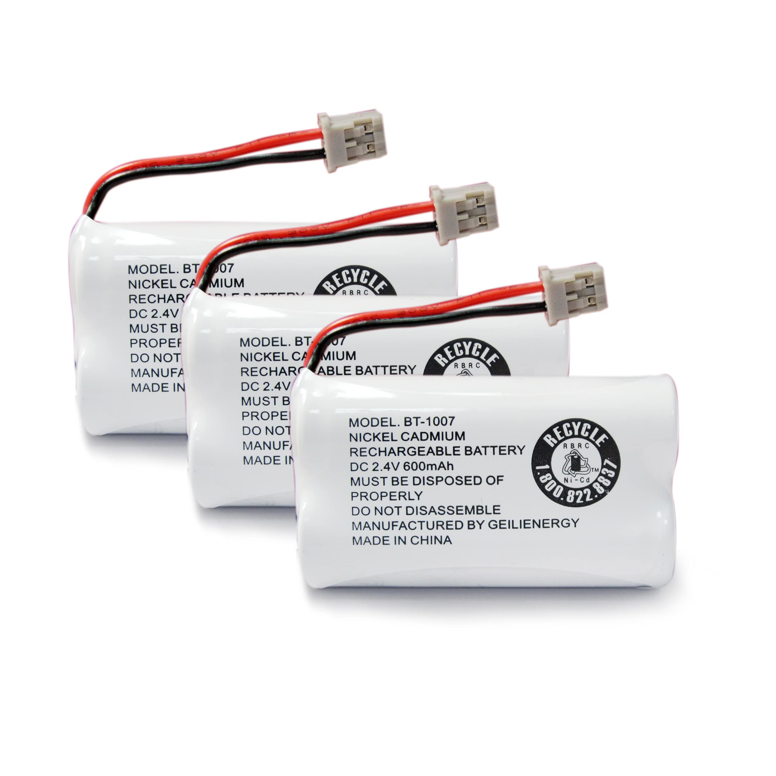 Geilienergy Bt 1007 Cordless Phone Battery Compatible With Uniden Bt1007 Bt904 Bt 904 Bt1015 Bt 1015 Bbty0651101 Bbty0460001 Bbty0510001 Bbty0624001 Bbty0700001 Hhr P506 Hhr P506A(3 Pack)