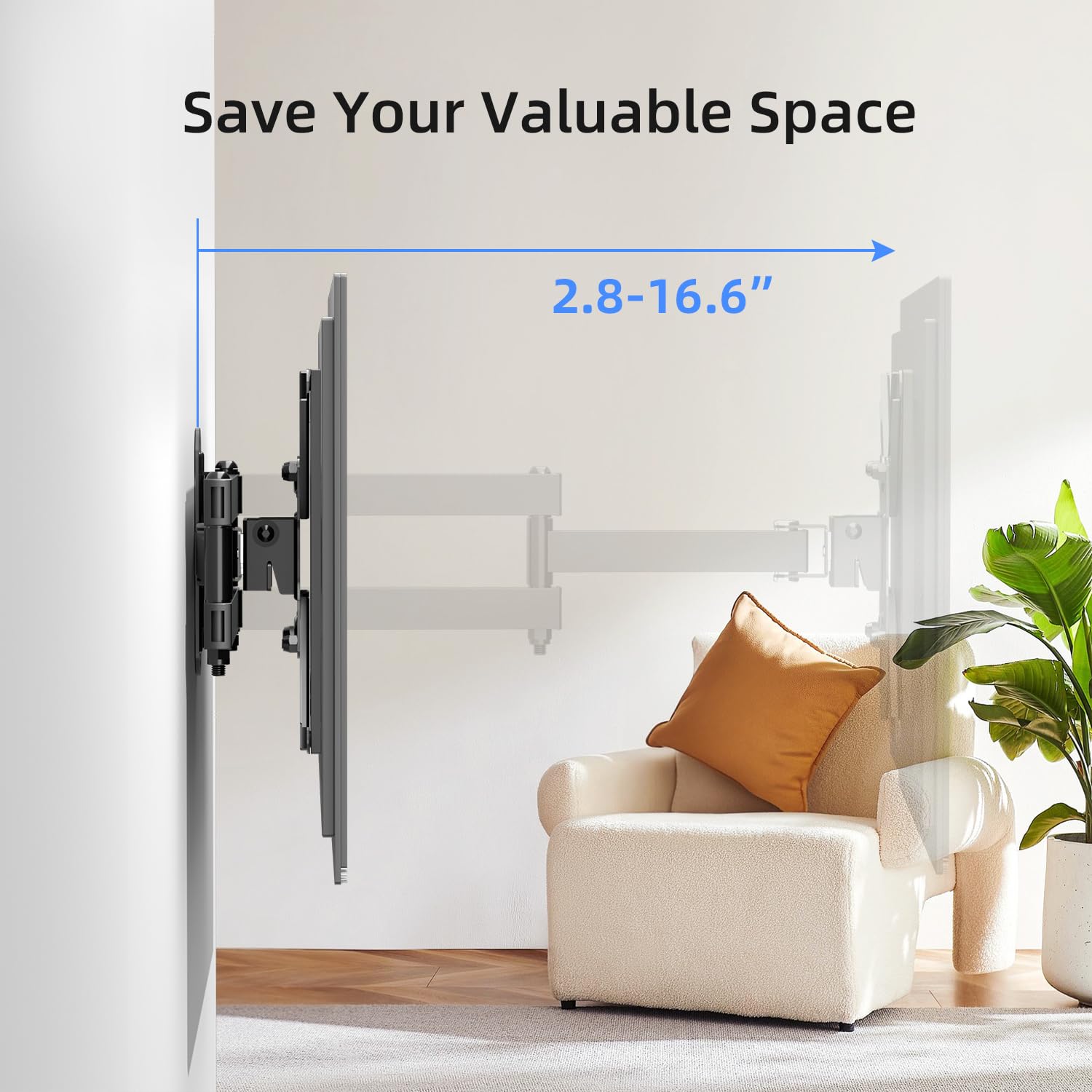 Suptek Full Motion Tv Monitor Wall Mount For Most 13 42 Inch Led Lcd Flat Curved Screen Tvs & Monitors, Articulating Arms Swivel