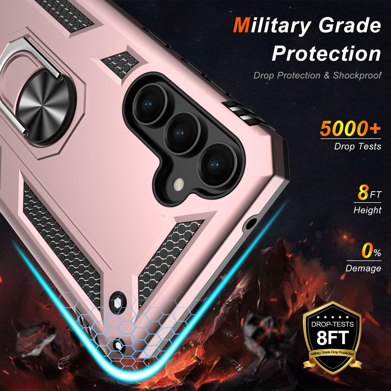 Lumarke For Galaxy S21 Fe Case With Screen Protector,Pass 16Ft. Drop Tested Military Grade Protective Phone Cover With Magnetic