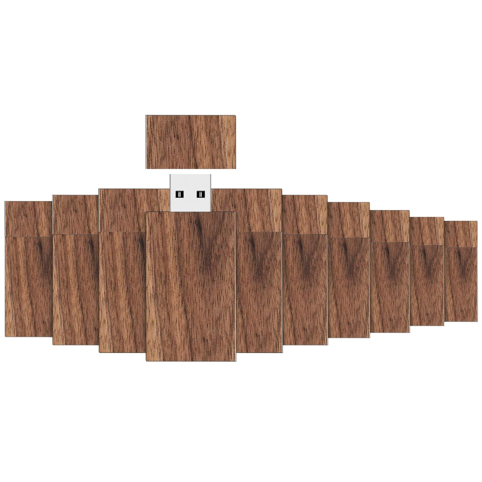 Ablaze Usb 32Gb Flash Drive 10 Pack, Walnut Wood Flash Drives Usb 2.0 Thumb Drives Wooden Usb 32Gb Usb Stick Memory Stick