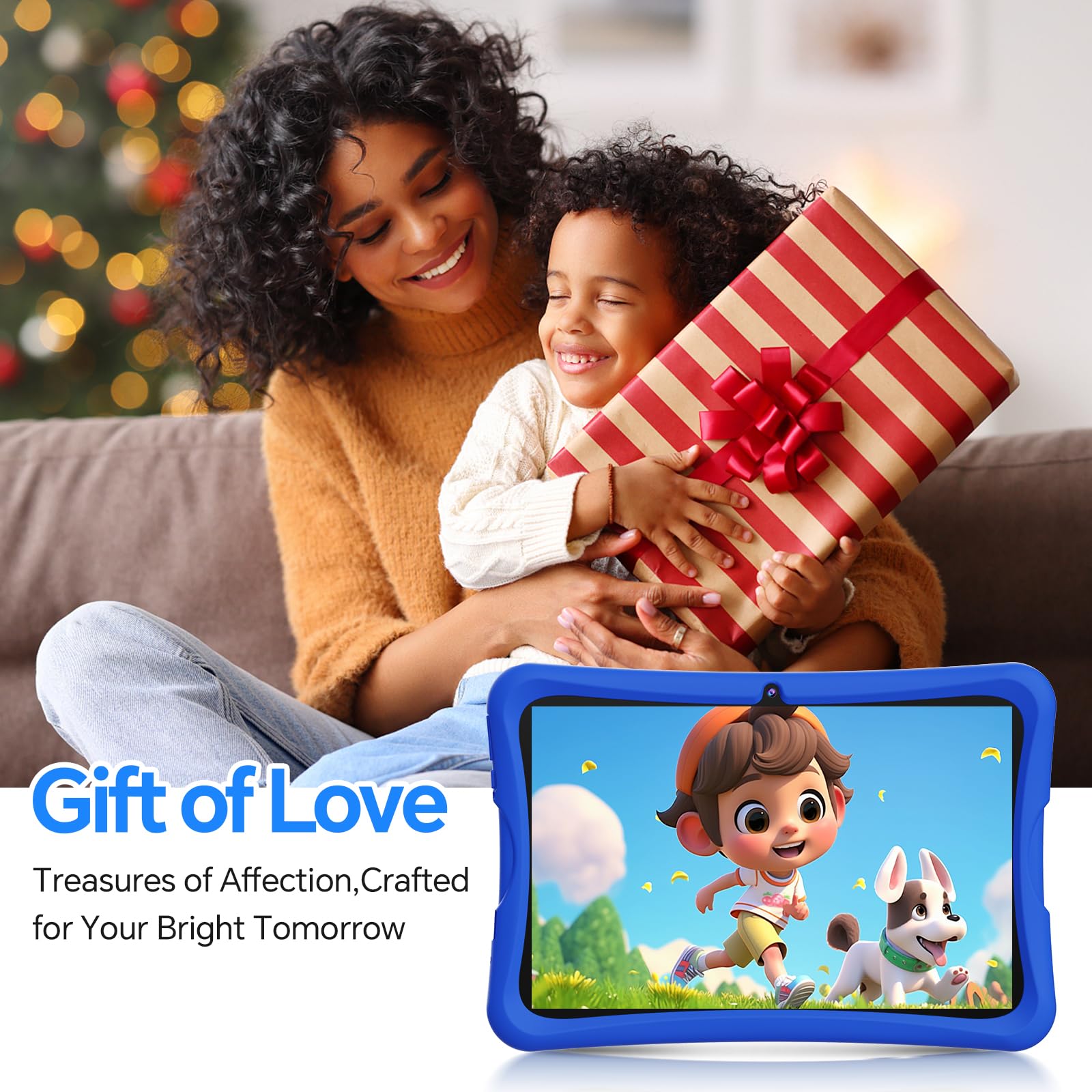 10.1 Inch Kids Tablet Ages 8-15, Android 15 Tablet For Kids,6G+32Gb Up To 128Gb,6000Mah Battery,Dual Camera,Wifi,Bt 5.0,Best Ele