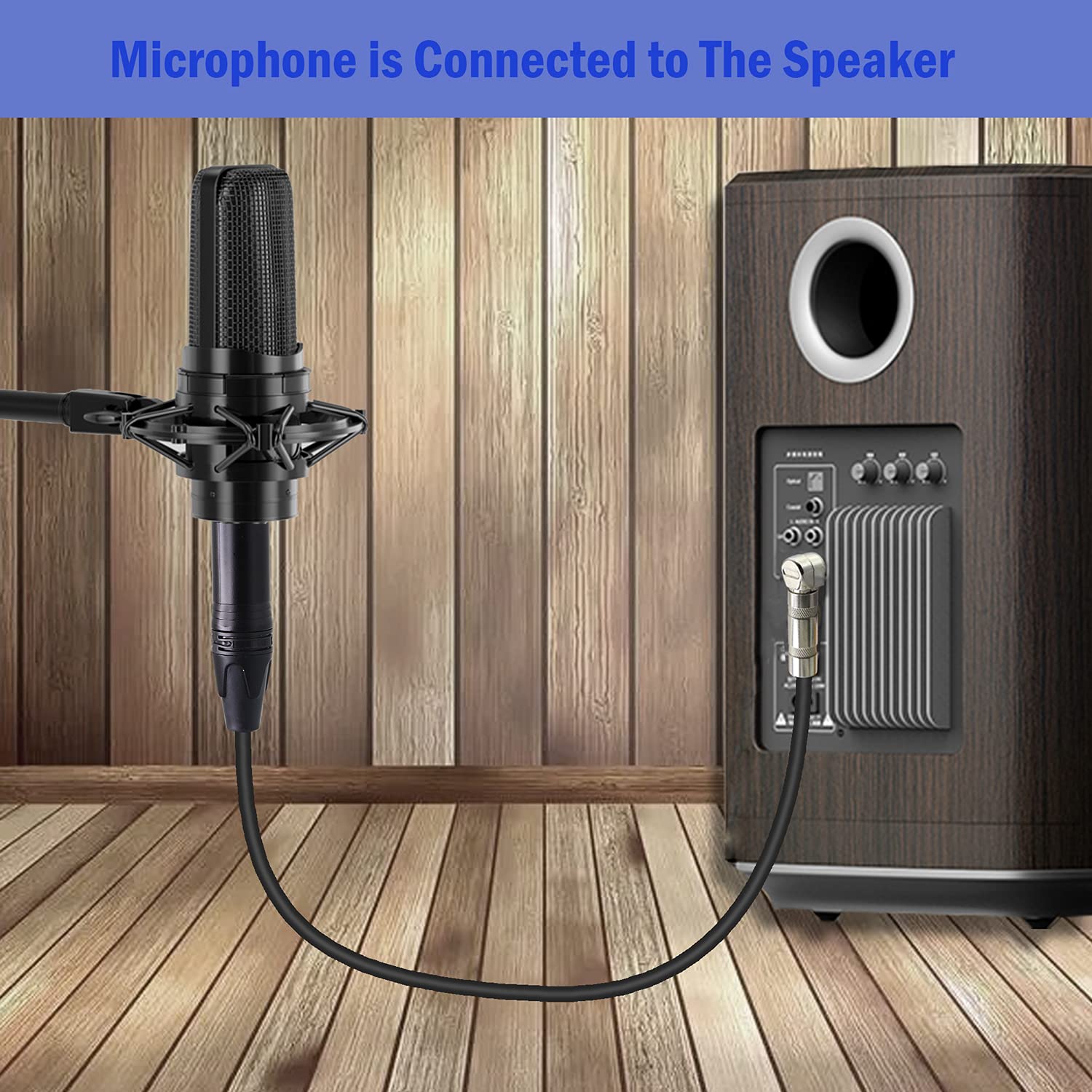 Pngknyocn 1/4 To Xlr Cable 90 Degree Right Angle 6.35 Mm Trs Male Plug To Xlr Male Plug Audio Stereo Microphone Cable For Speake