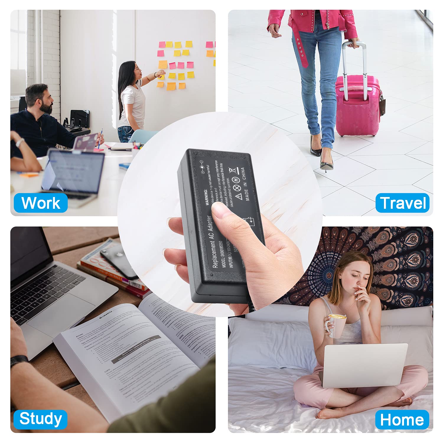 19V 3.42A 65W Ac Charger Replacement For Acer Aspire E15 E5 575 V5 V7 V3 R3 R7 S3 E1 M5 F5 F15 Series 5517 5250 5253 5336 5349 5