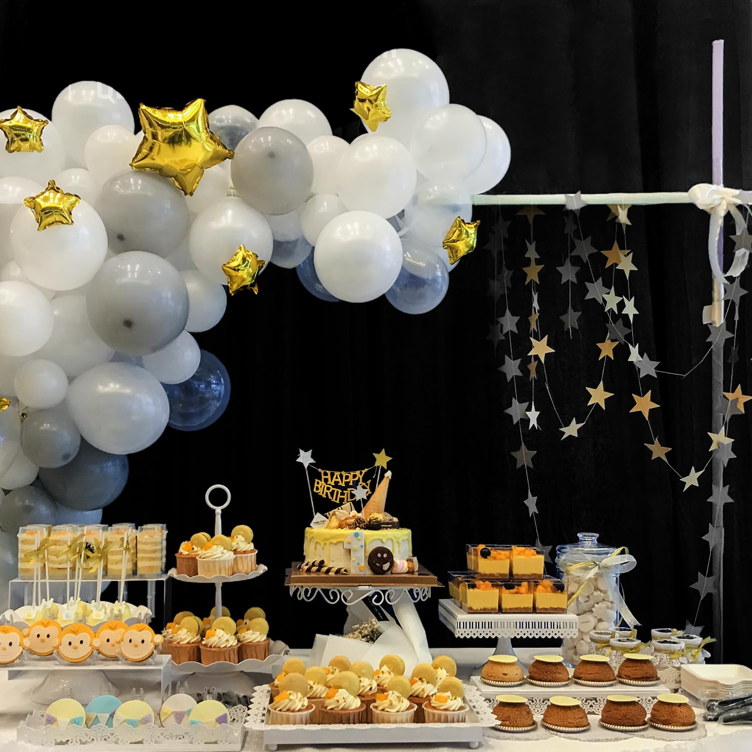 Hemmotop Black Backdrop Background, 6X9 Ft Polyester Fabric Chromakey Black Screen Backdrops Collapsible For Photoshoot, Birthda