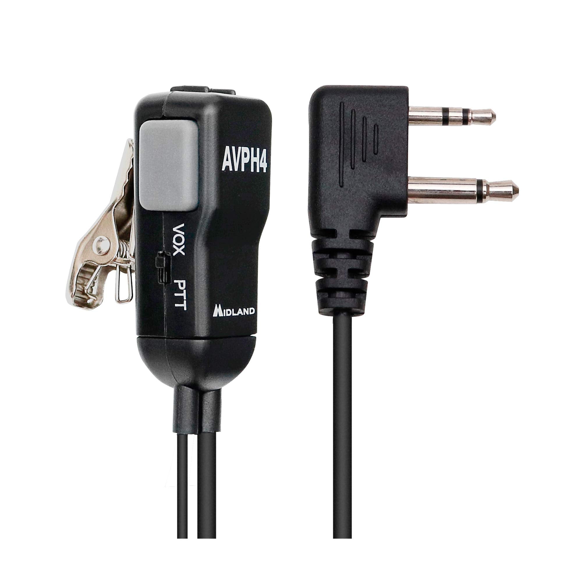 Midland�   Avph4 Ear Clip Headset Headphones For Midland� Gmrs Two Way Radios � Secure Fit   Crystal Clear Communication Built In Microphone And Push To Talk Button