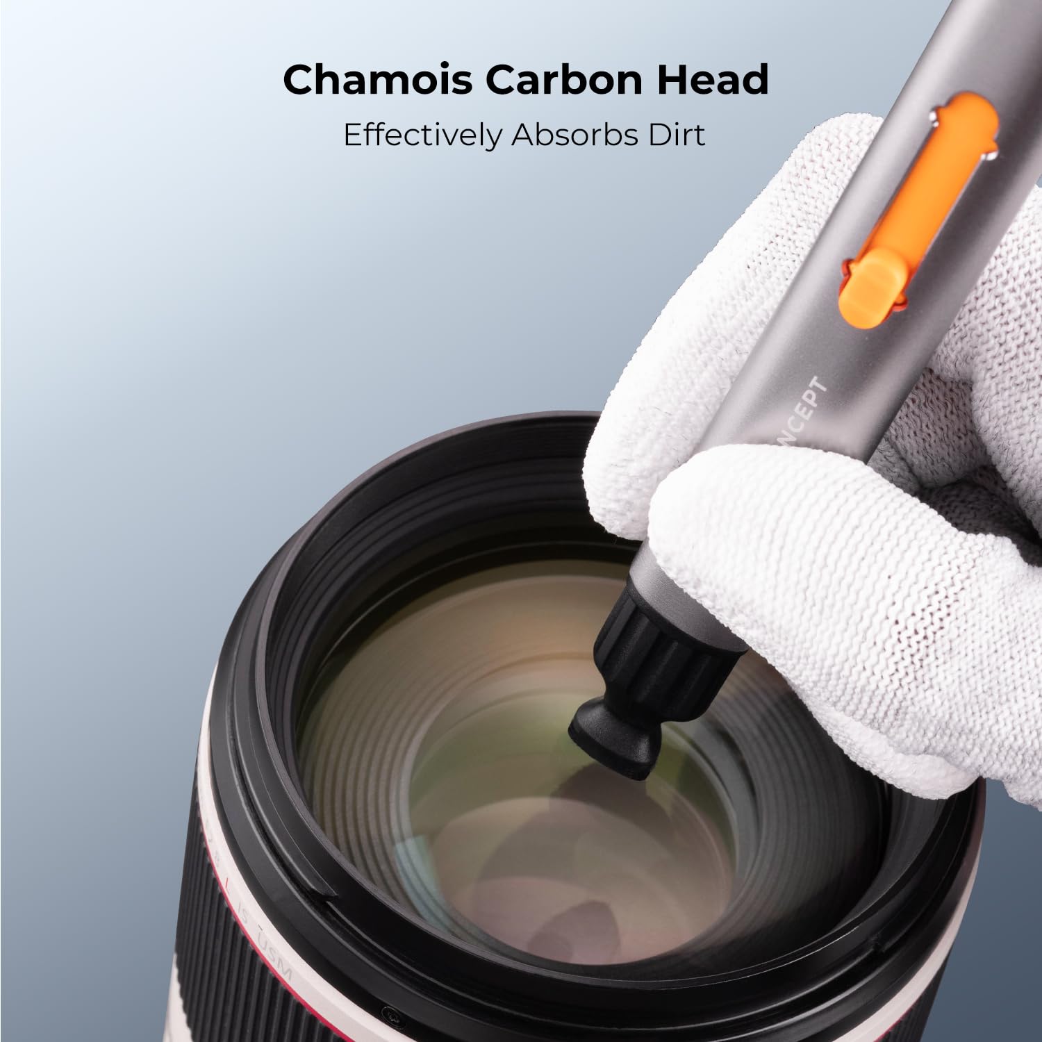 K&F Concept Multifunctional Lens Pen With Aluminum Alloy Pen Body, Carbon Head Lens Cleaning Pen For Canon, Nikon, Pentax, Sony