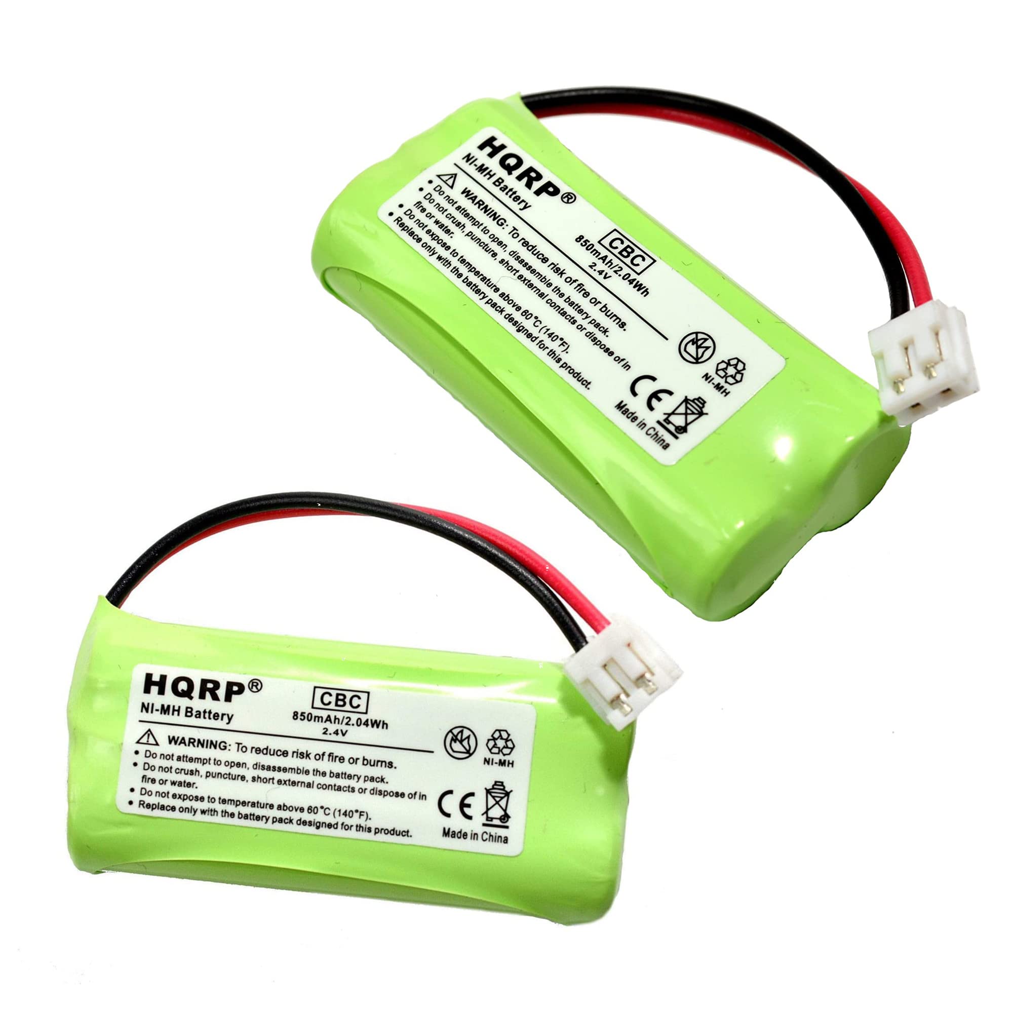 Hqrp 2 Pack Cordless Phone Battery Compatible With Vtech Bt183348 Bt283348 89 1326 00 00 89 1300 00 00 8913260000 89 1300 01 00