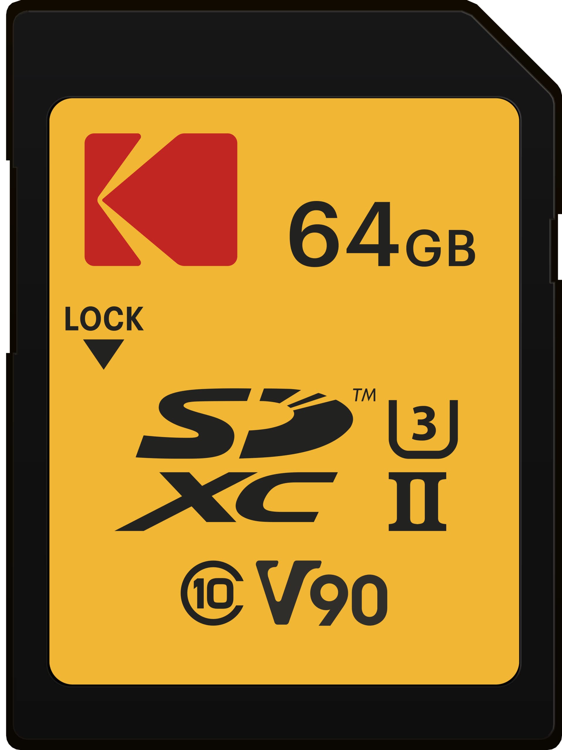 Kodak 64Gb Uhs Ii U3 V90 Ultra Pro Sdxc Memory Card   Up To 300Mb/S Read Speed And 270Mb/S Write Speed