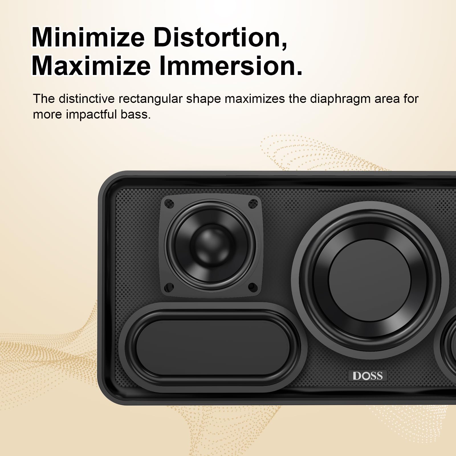 Doss Soundbox Xl Bluetooth Speaker With Subwoofer, 32W Loud Sound With Booming Bass, Dual Dsp Technologies, 10H Playtime, Usb C, Tws, 2.1 Audio Channel For Home, Indoor And Office   Upgraded