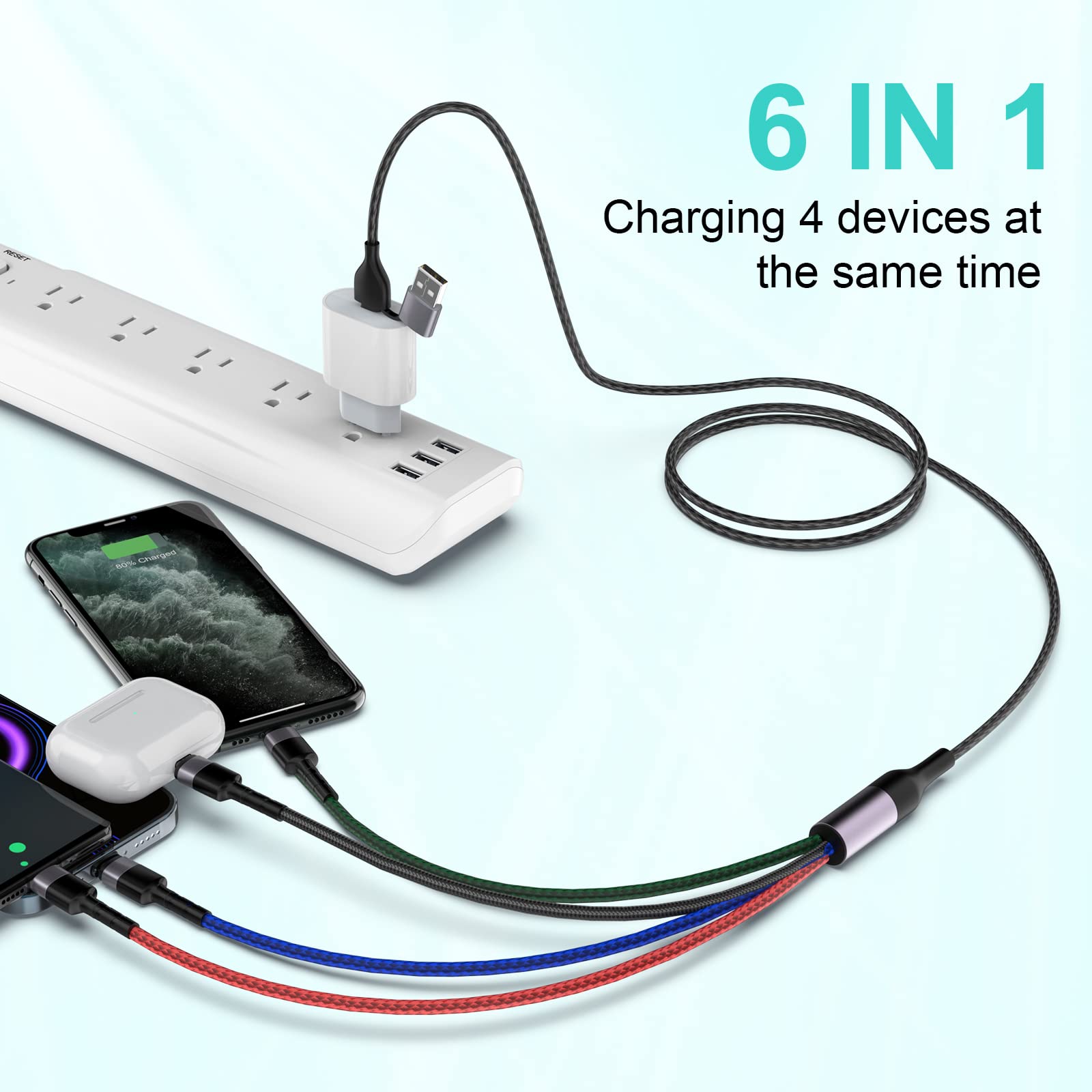 6 In 1 Multi Universal Charging Cable - Thumbnail 2