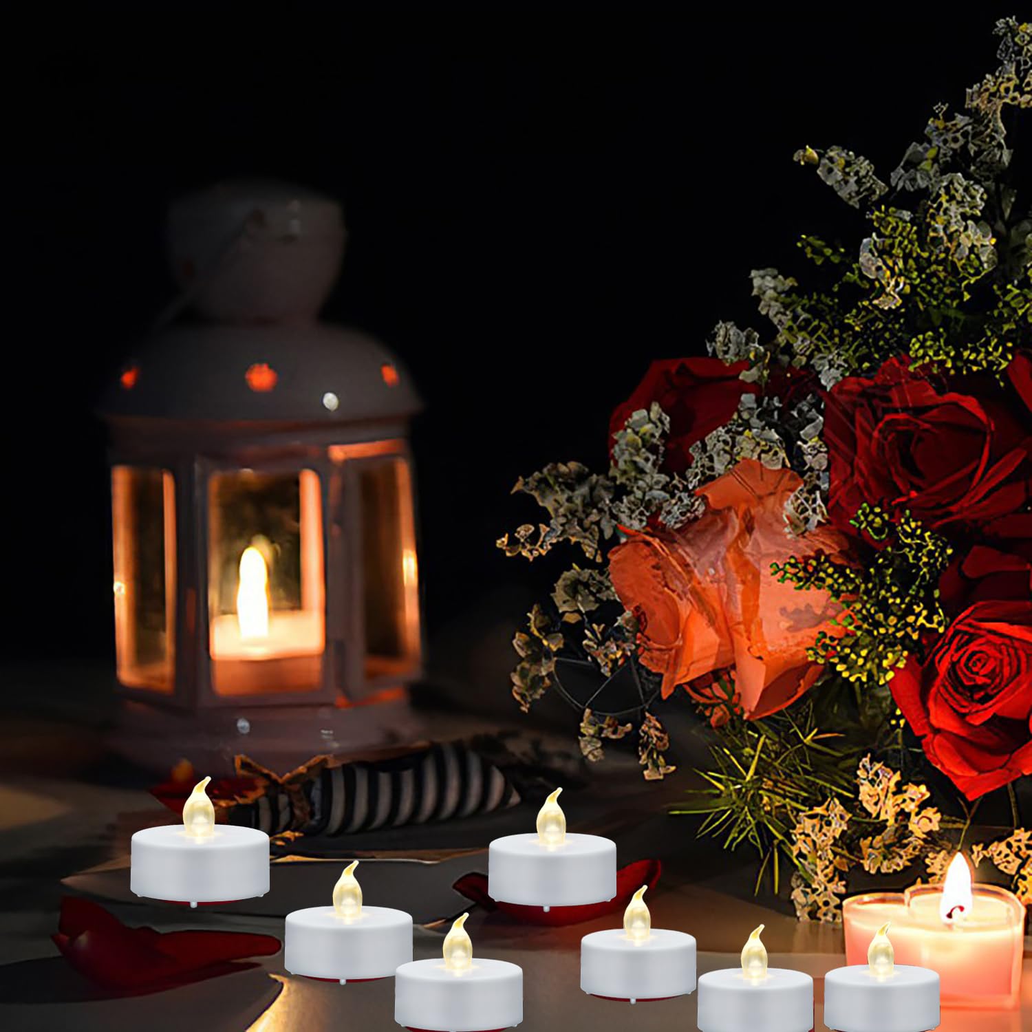 Xiangpeng Tea Light Candles With Remote Control,24Pack Flickering Flameless Led Candle,Long Lasting 400+Hours,Battery Operated W