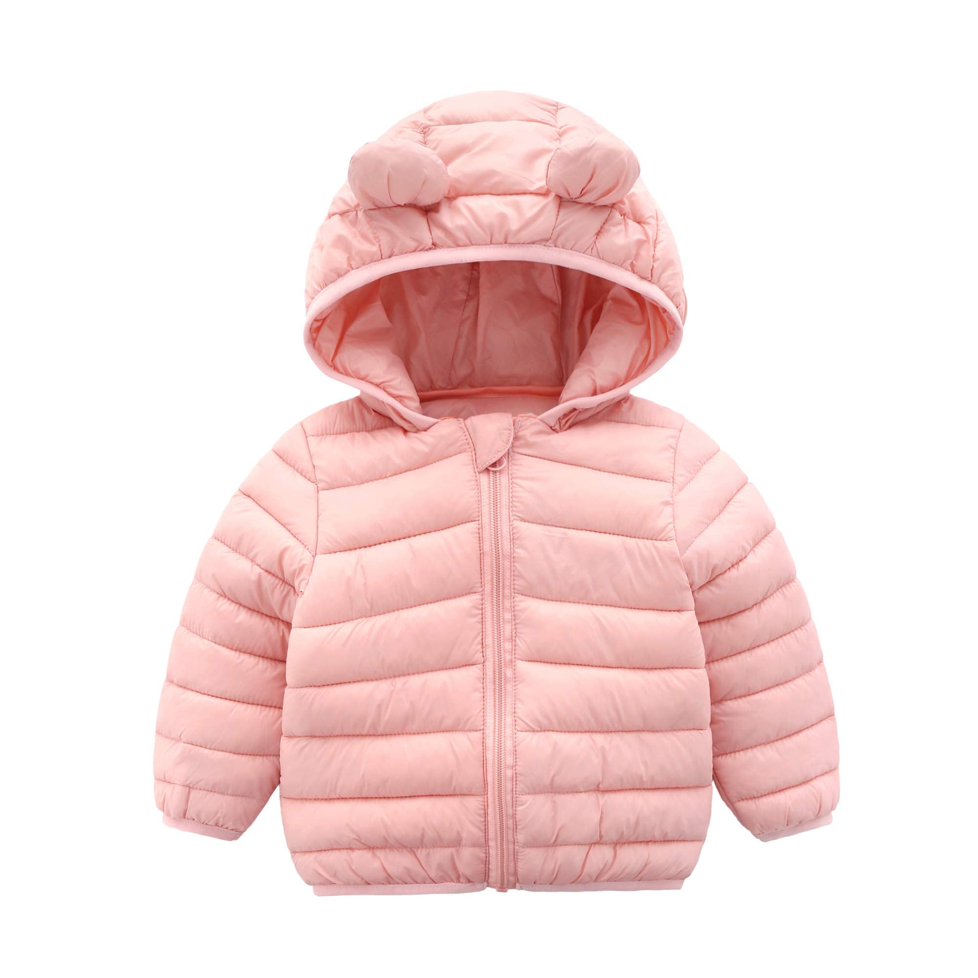 Cecorc Winter Coats For Kids With Hoods (Padded) Light Puffer Jacket For Outdoor Warmth, Travel, Snow Play  Girls, Boys  Baby, I