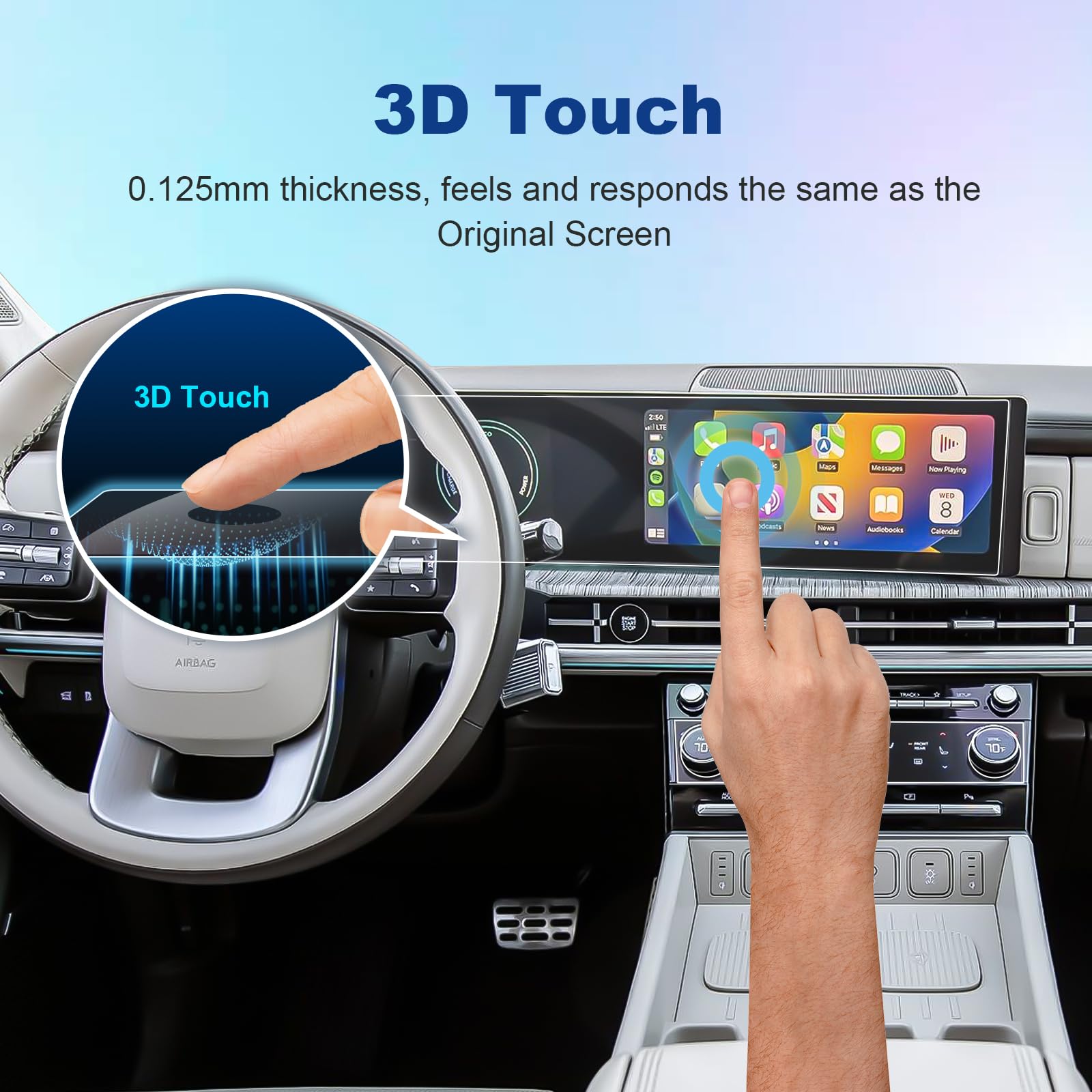 Coleya (4Pcs) 2024 Santa Fe Screen Protector For Hyundai Santa Fe Display (12.3Inch Touchscreen&Air Conditioner), 2024 Santa Fe