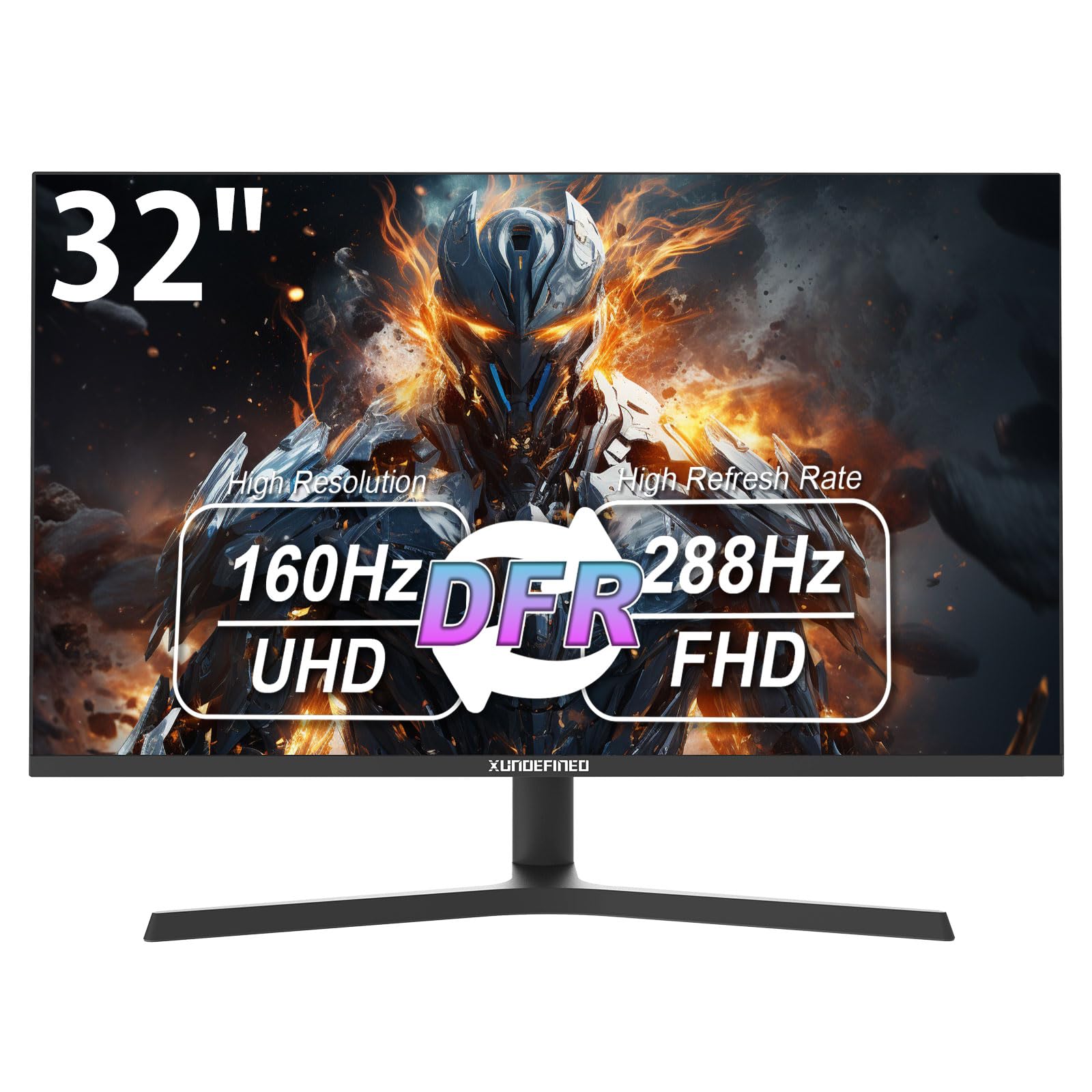 XUNDEFINED 32 Inch 4K Gaming Monitor, Dual Mode UHD 144Hz & FHD 288Hz, Fast IPS, PIP/PBP, Adaptive-Sync G-SYNC Compatible, HDR,