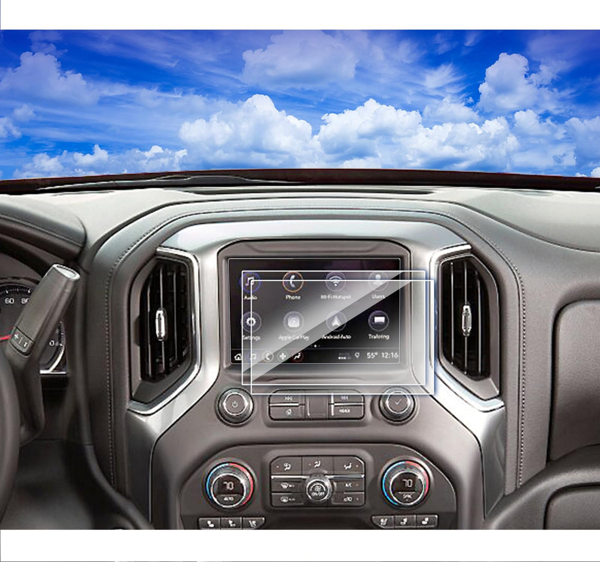 Xxciwp 2Pack 2023 Chevy Silverado Screen Protector For 2014 2021 Chevy Silverado 1500/2022 1500Limited/2015 2023 2500 3500Hd 8In