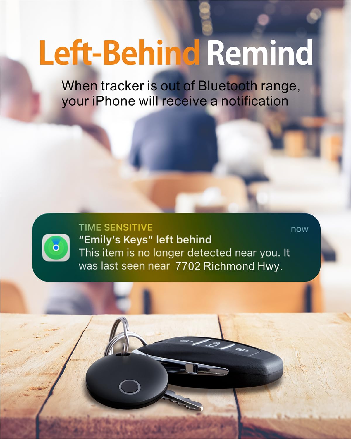 Reyke Smart Tag, Bluetooth Luggage Tracker, Works With Apple Find My (Ios Only), Item Locator For Key, Luggage, Backpack, Wallet, Ip67 Waterproof, 2 Pack, Black