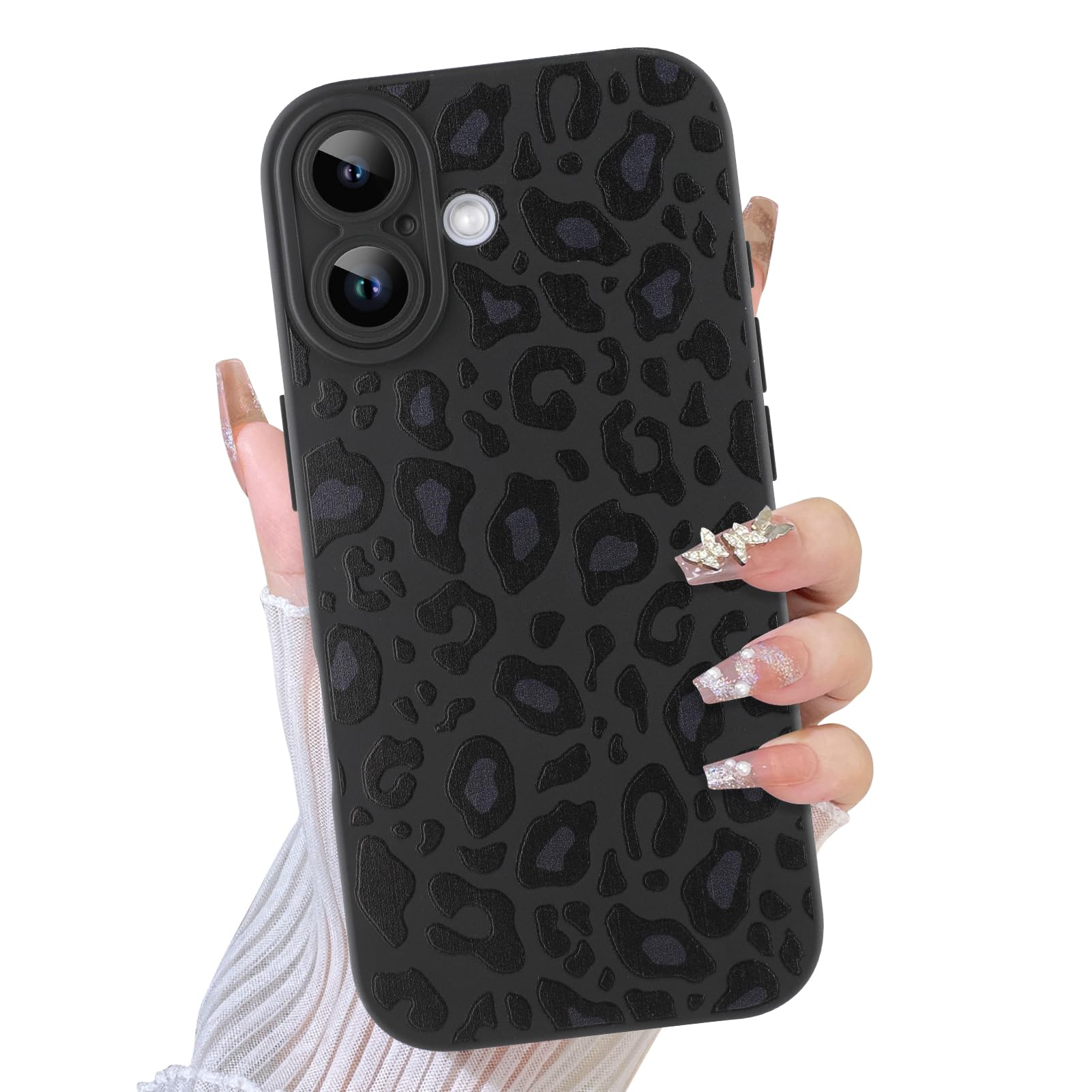 TEAUGHT Compatible with iPhone 17 Case 2025 Cute Pattern Leopard Print Cheetah Camera Protection Cover, Cheetah Pattern Shockpro