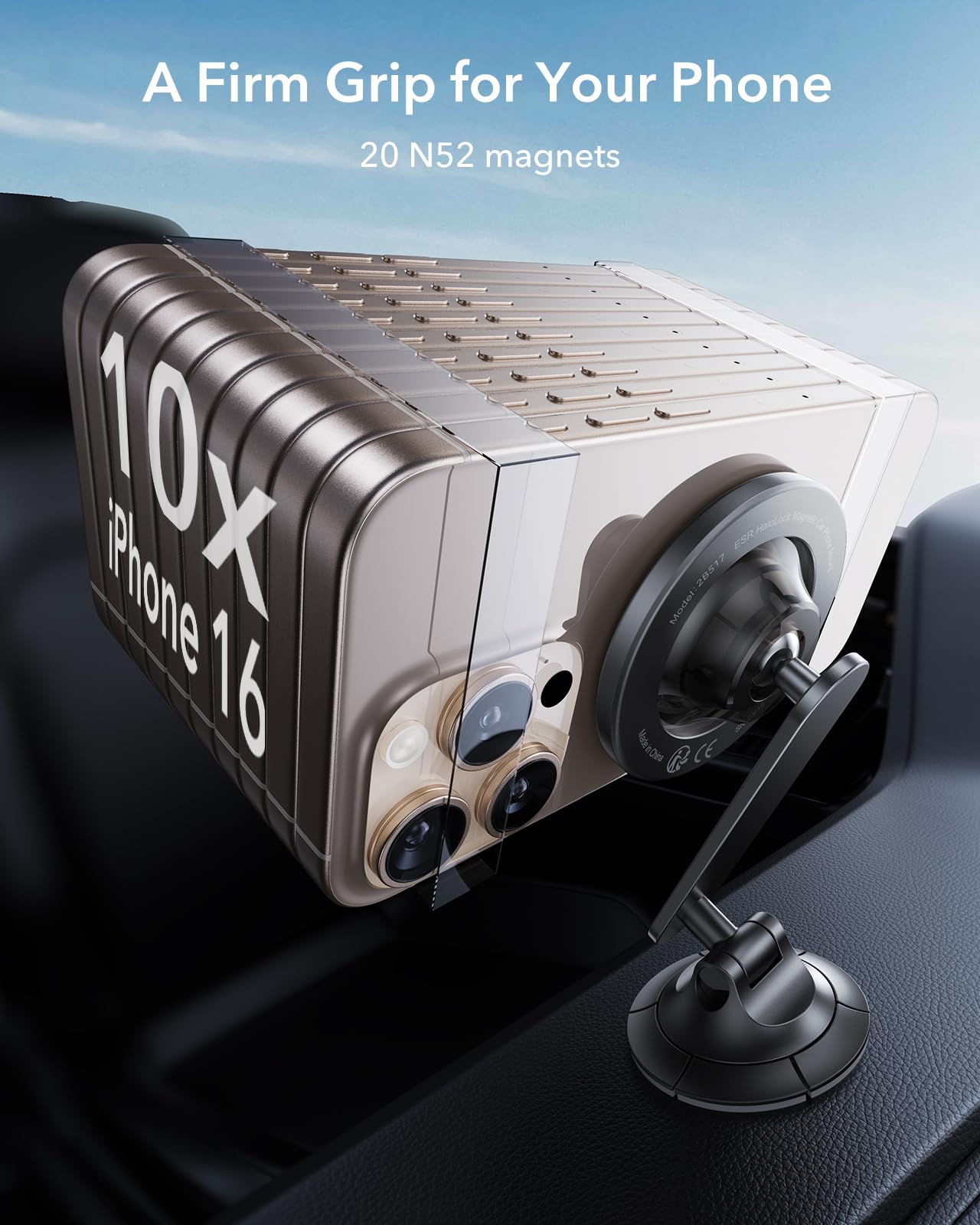 Esr For Magsafe Car Mount, Upgraded Dashboard Magnetic Phone Holder For Car, 360 Rotation, Car Phone Holder Mount For Iphone 16/