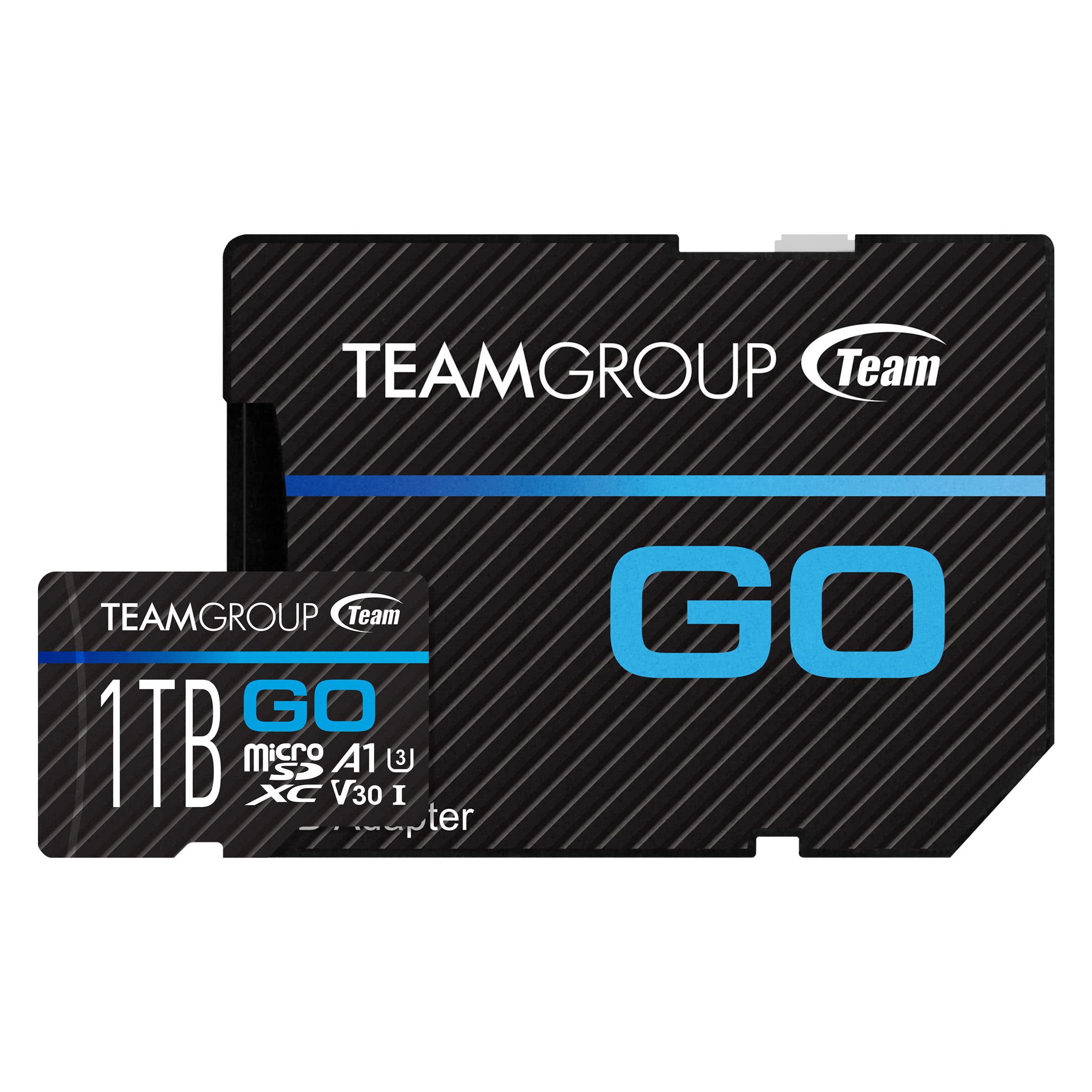 Teamgroup Go Card 1Tb Micro Sdxc Uhs I U3 V30 4K R/W Up To 100/90 Mb/S For Gopro Action Cameras High Speed Flash Memory Card W/Adapter For Outdoor Sports 4K Shooting Gopro Insta360 Tgusdx1Tu303