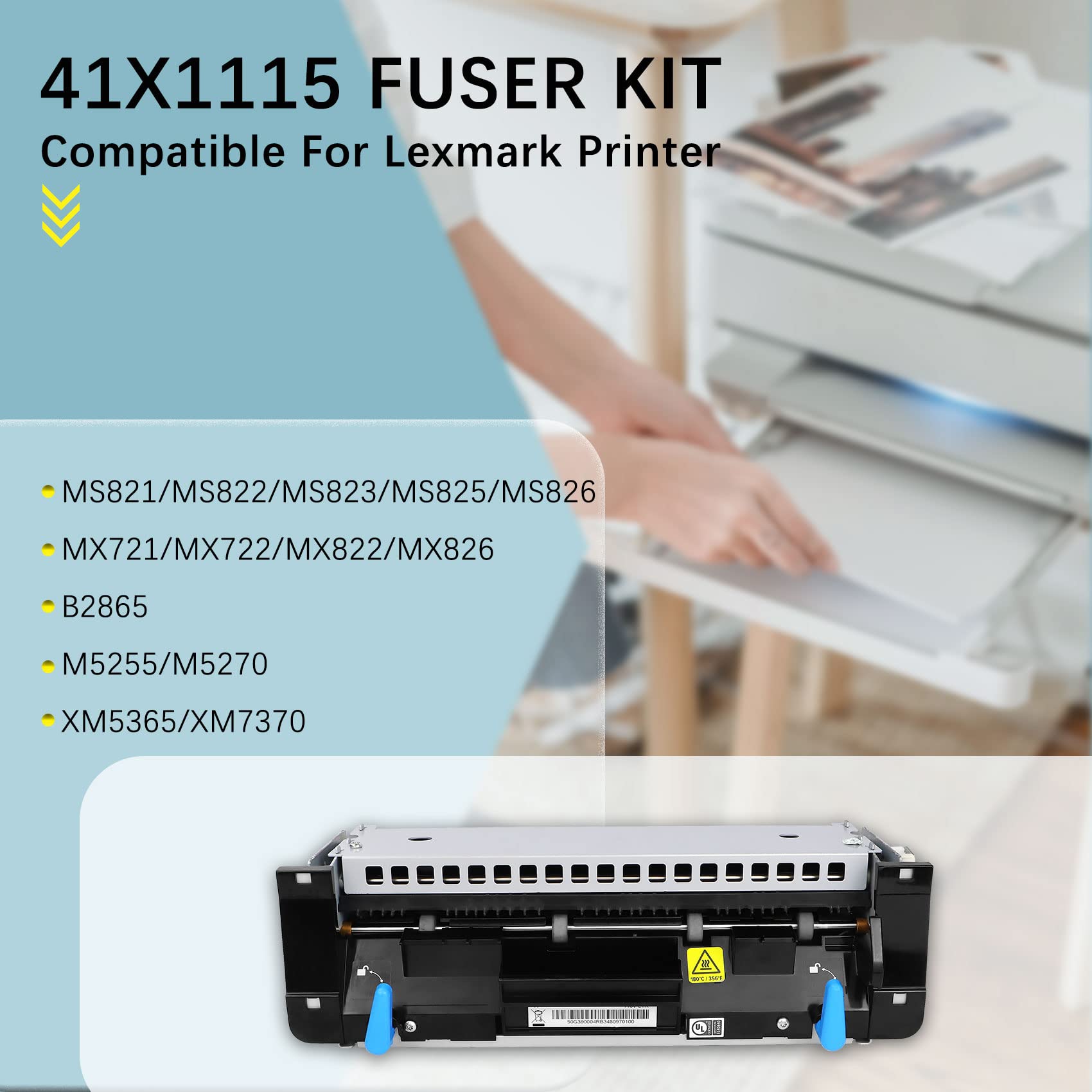 41X1115 Fuser Kit Replacement For Lex Mark Ms821 /Ms822 /Ms823 /Ms825 /Ms826 /Mx721 /Mx722 / Mx822/Mx826/B2865/M5255/M5270/Xm536