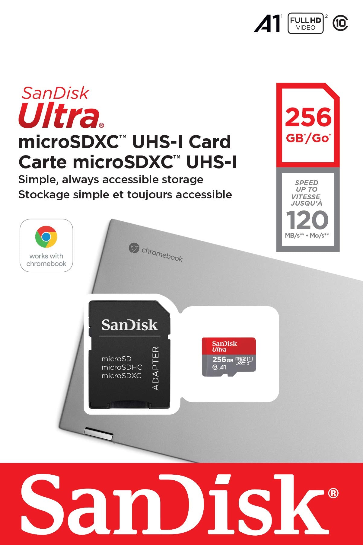 Sandisk 256Gb Ultra Microsd Uhs I Card For Chromebooks   Certified Works With Chromebooks   Sdsqua4 256G Gn6Fa
