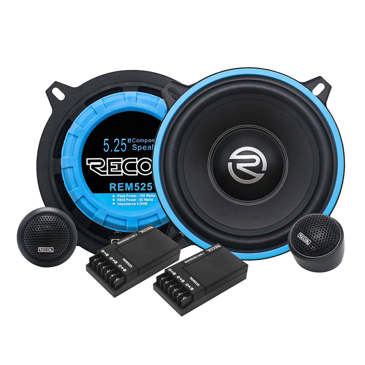 Recoil Rem525 Echo Series 5.25 Inch Car Audio Component Speaker System