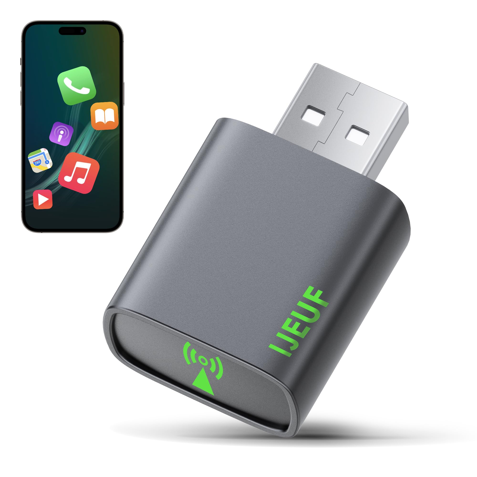 Wireless Carplay Adapter For Apple Iphone 2025 Upgraded,Ultra Low Lag,Stable Connection,Mini Apple Car Play Wireless Adapter For