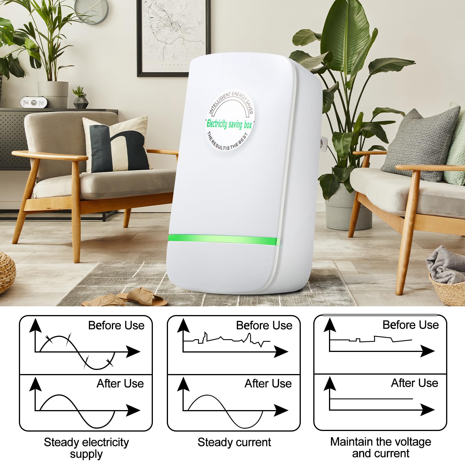 Kigley 12 Pcs Power Saver, Energy Saver, Electricity Saving Box, Household Power Saver, Household Stable Voltage Device And High