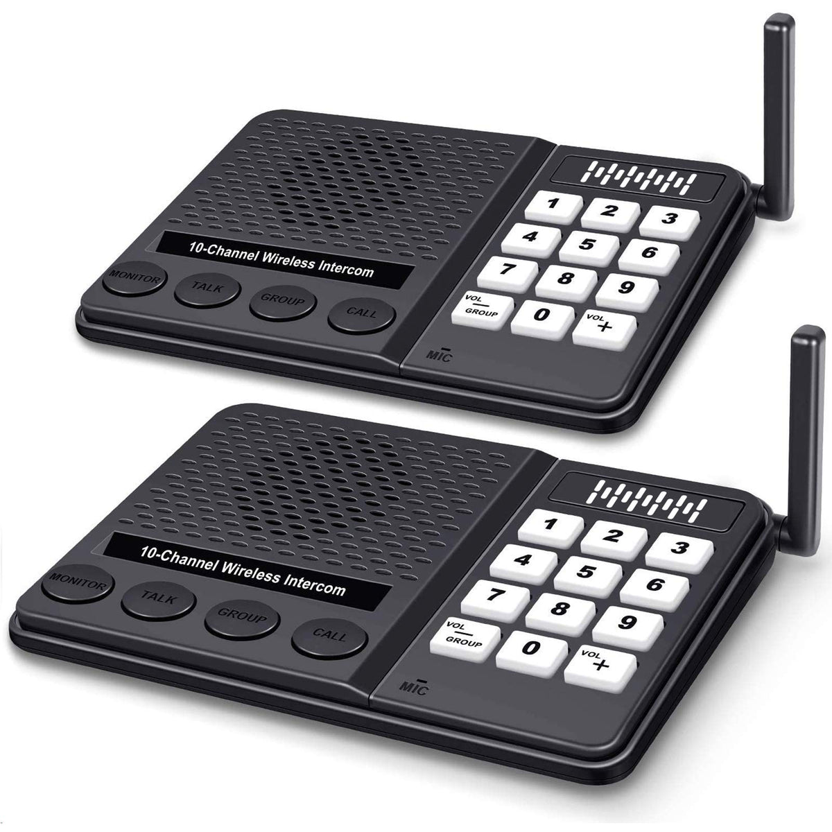 Intercoms Wireless For Home - 10 Channel 3 Privacy Code Wireless Intercom System For Home House Business Office - Glconn 1.1 Mil