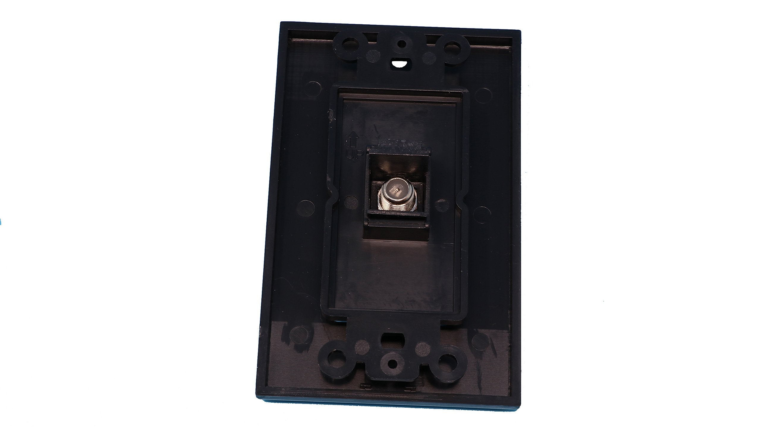 Riteav Coax Wall Plate 1 Gang Decorative   Black
