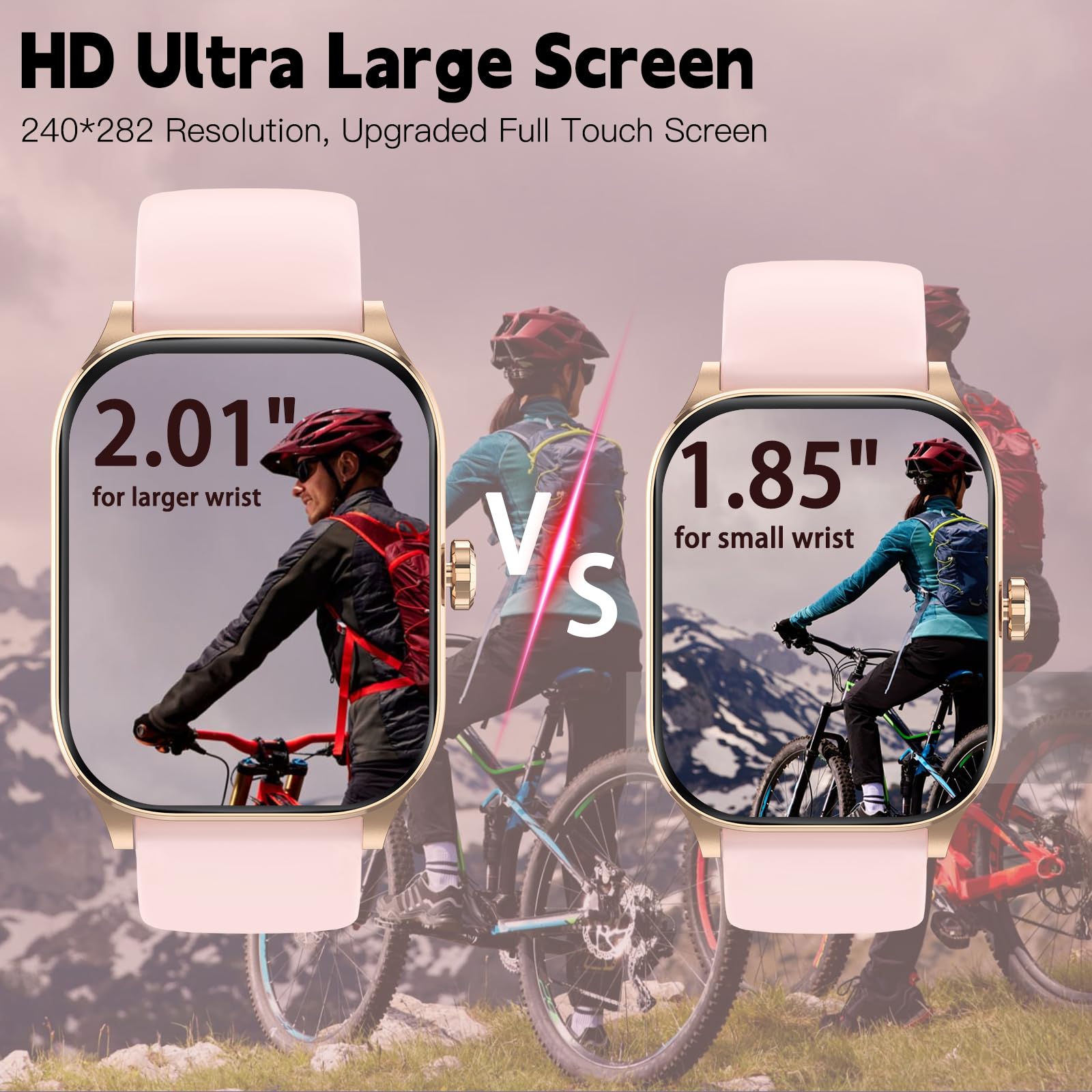 Smart Watch(Answer/Make Call), 2.01 '' Smartwatches For Women With Heart Rate/Sleep/Stress Monitor, Ip68 Waterproof Activity Tra