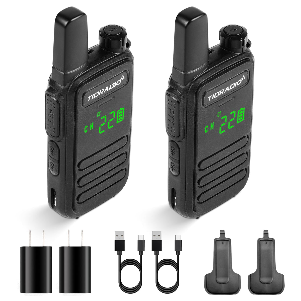 Tidradio Td M11 Two Way Radio,Ip65 Waterproof Walkie Talkies With Led Display,Noaa Weather Handheld Frs Radio Long Range For Ind