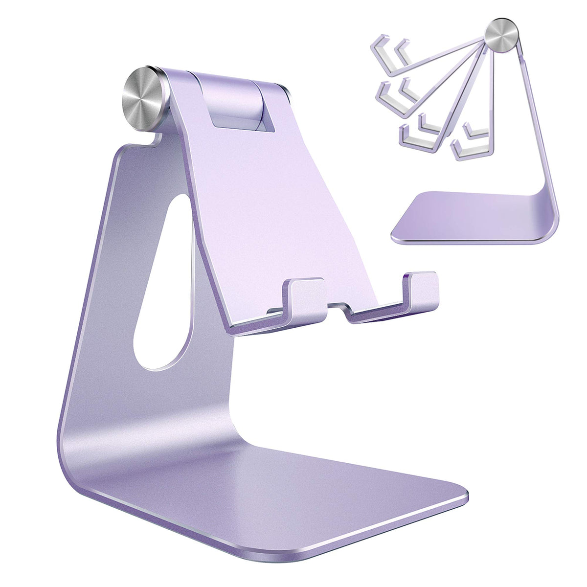 Computer Phone Stands CreaDream Adjustable Phone Stand Purple Aluminum Alloy 4-10 Inch ...