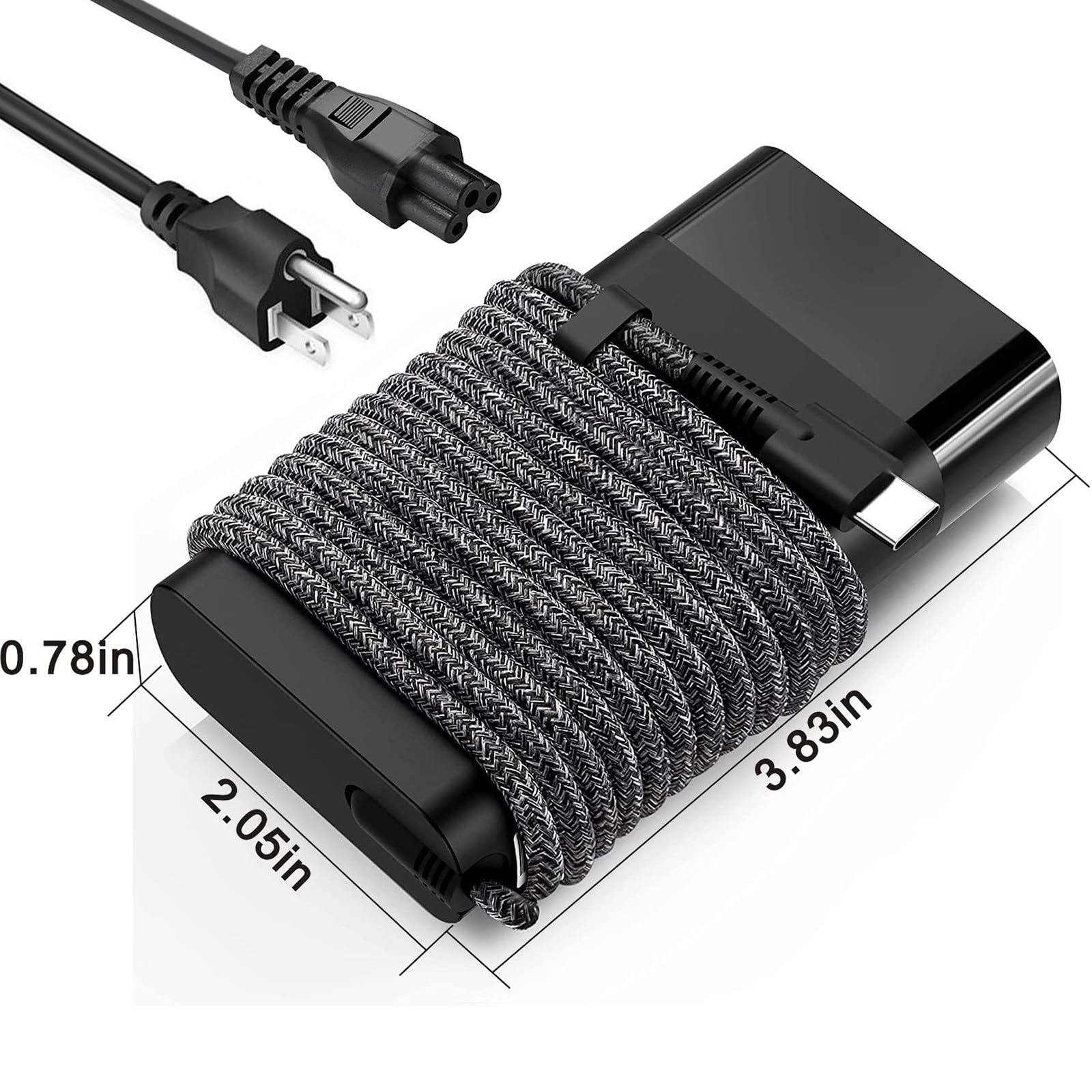 New Slim Hp 65W Usb C Laptop Charger For Hp Envy X 360,Hp Spectre X360,Elitebook X360,Chromebook X360,Elite X2,Pavilion X2, Envy