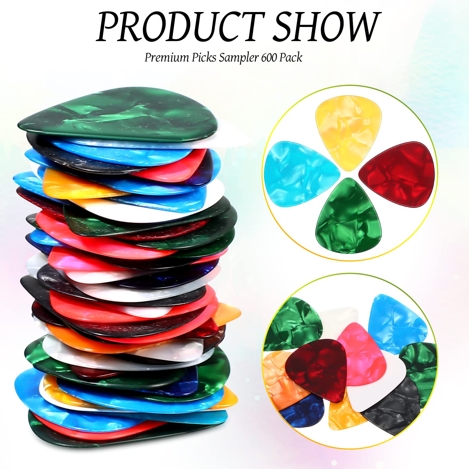 600 Pcs Guitar Picks Celluloid Guitar Pick Plectrums Guitar Picks For Acoustic Guitar Plectrum Guitar Pick Acoustic Guitar Picks