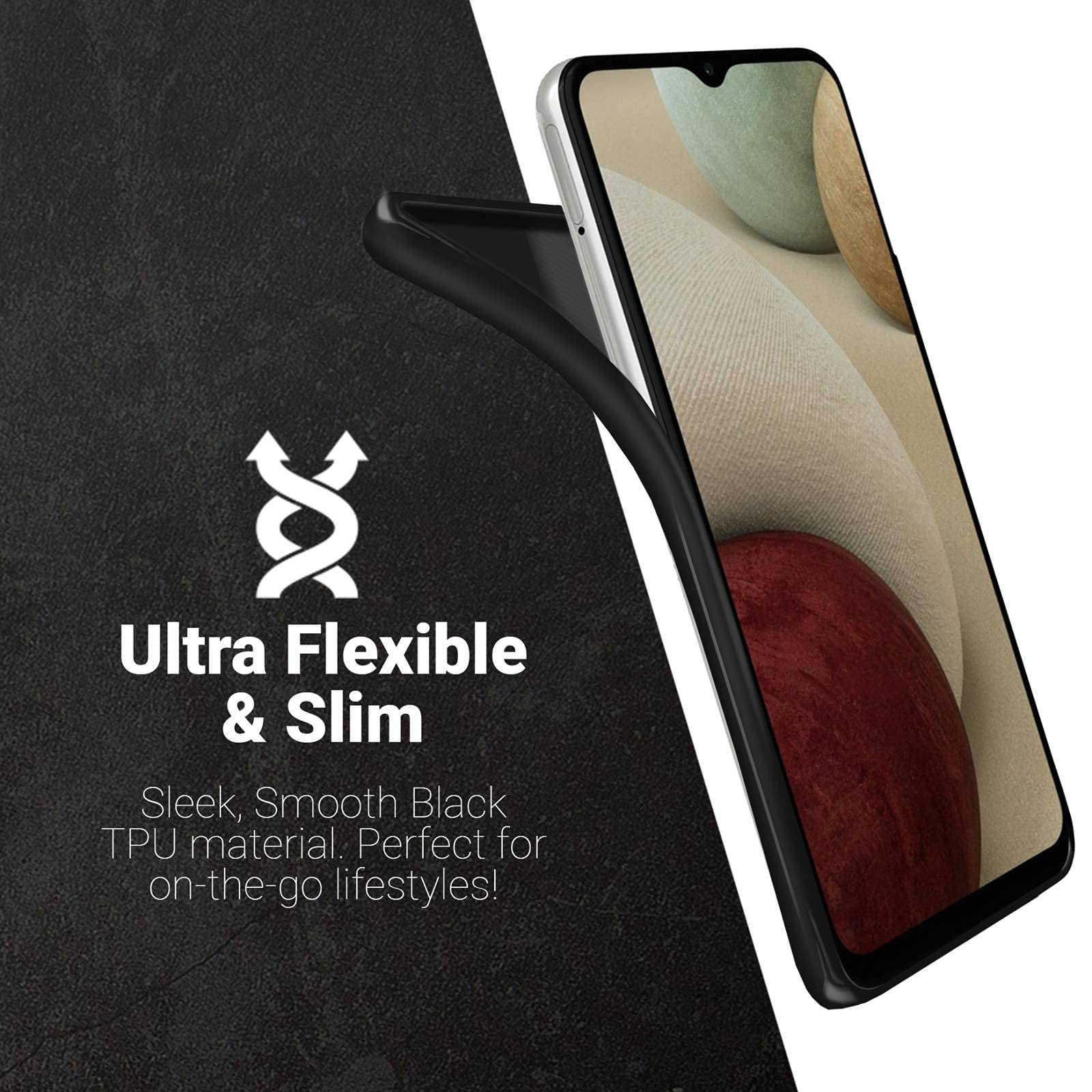 Casesondeck Slim Floral Case Compatible With [Samsung Galaxy A12 / A12 Tpu Case][Gel Flex Tpu] Flexible Glossy Tpu Case With Wes