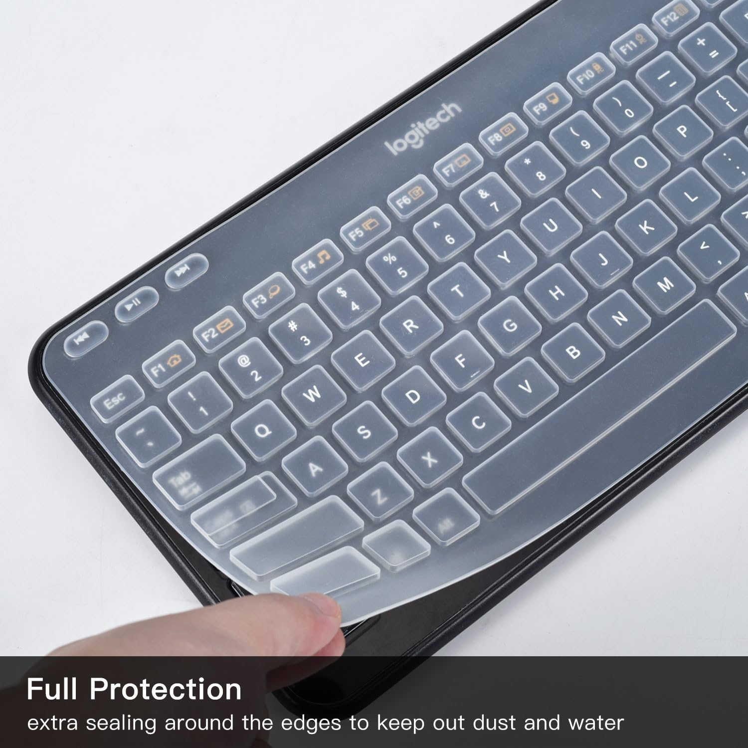 Keyboard Cover Skin For Logitech K360 Mk360 Wireless Keyboard, Logitech K360 Mk360 Waterproof Silicone Keyboard Protector, Logit