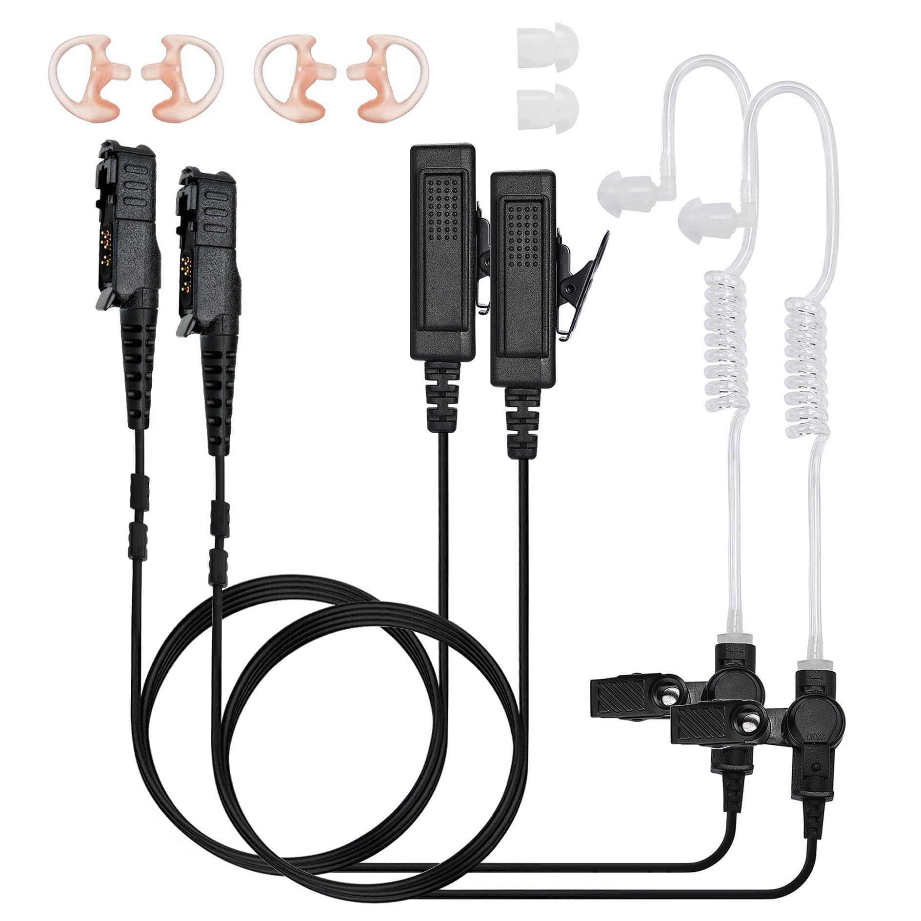 Seekingtec?2 Pack Xpr 3500E Earpiece With Mic For Motorola Radio,Xpr 3300E Xpr3500 Xpr3000 Xpr3300 Walkie Talkie Xpr 3300 3500 3