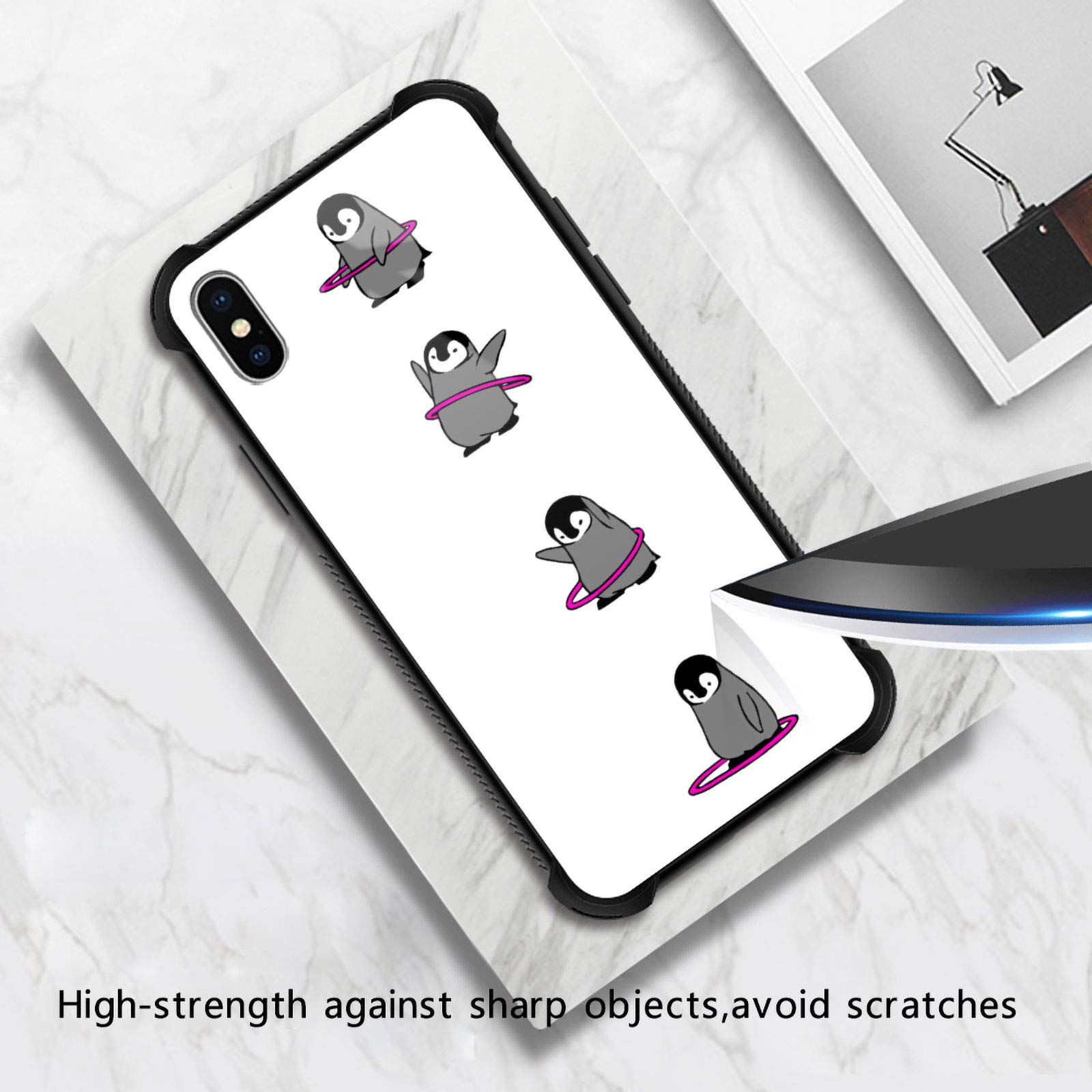 CARLOCA iPhone XR Case Penguin Gymnastics Graphic Design Shockproof Drop Protection