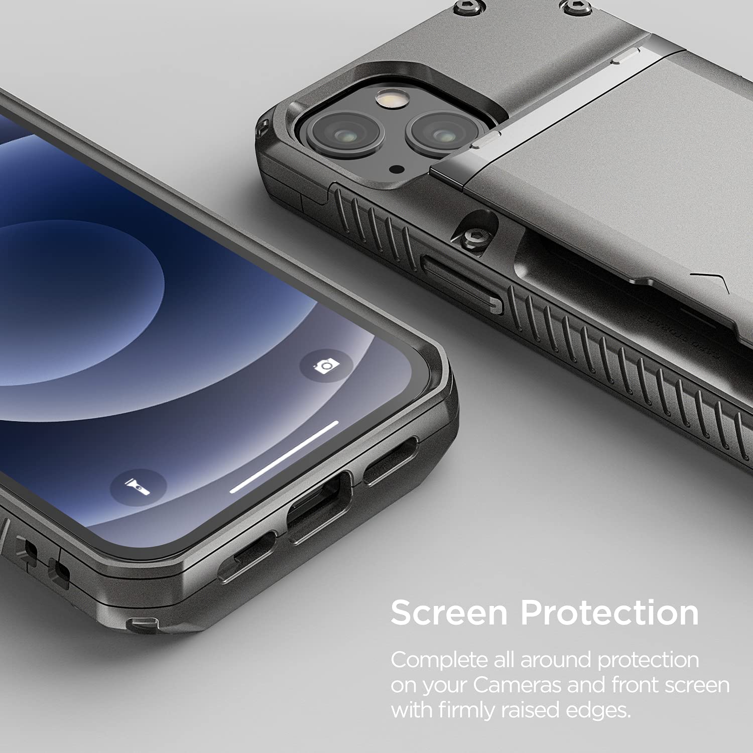 Vrs Design Damda Glide Pro For Iphone 13, Sturdy Semi Auto Wallet [4 Cards] Case Compatible For Iphone 13 Case (2021)