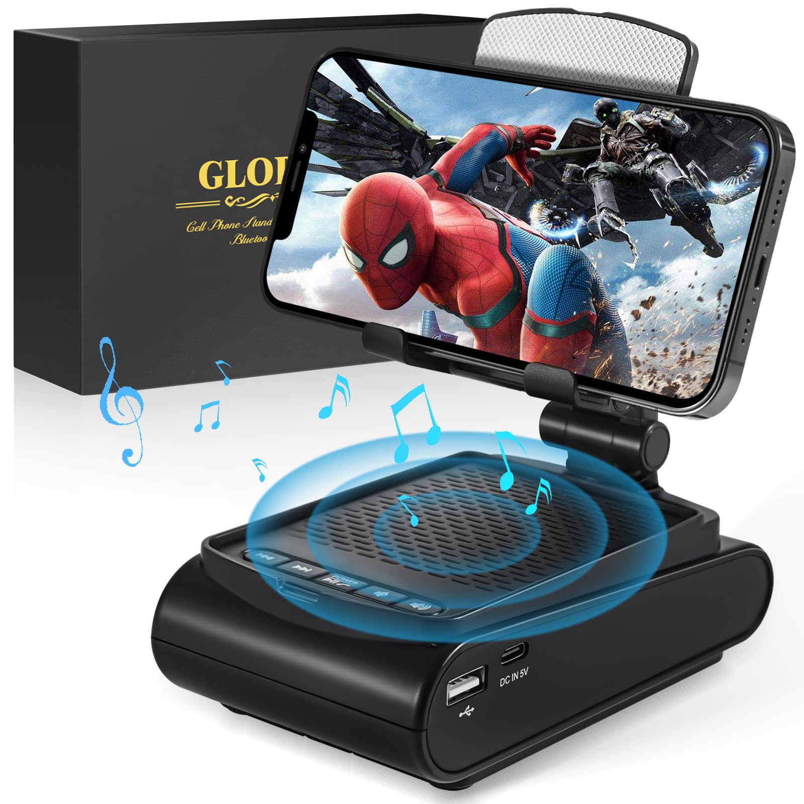 Birthday Gifts For Men, Cell Phone Stand With Wireless Bluetooth Speaker, Men Gifts For Dad Him Husband Boyfriend, Cool Gadgets 